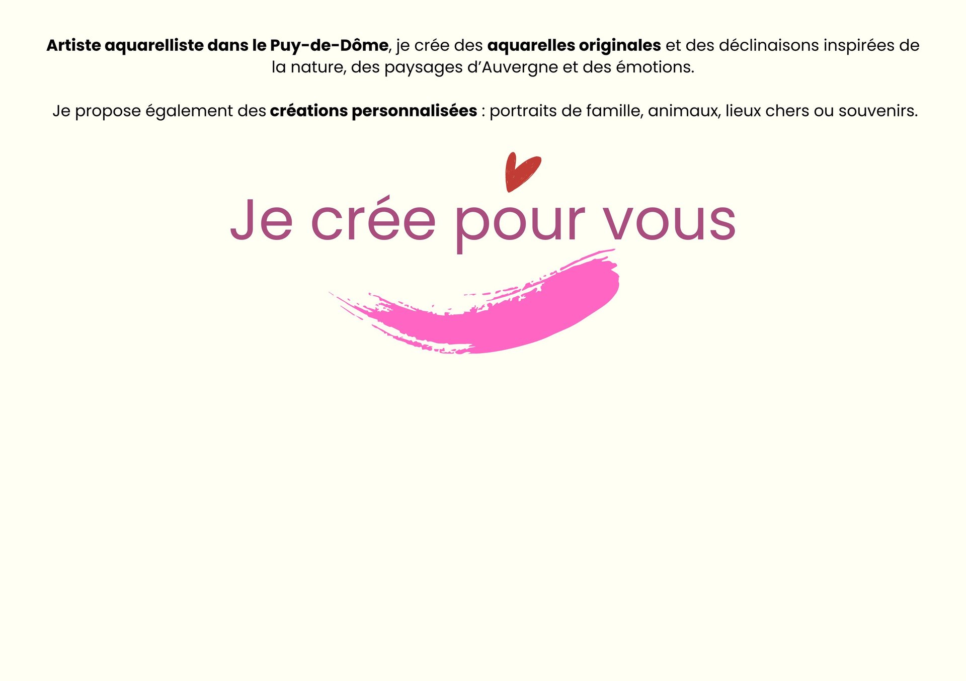 Artiste aquarelliste dans le Puy-de-Dôme, je crée des aquarelles originales inspirées de la nature, 