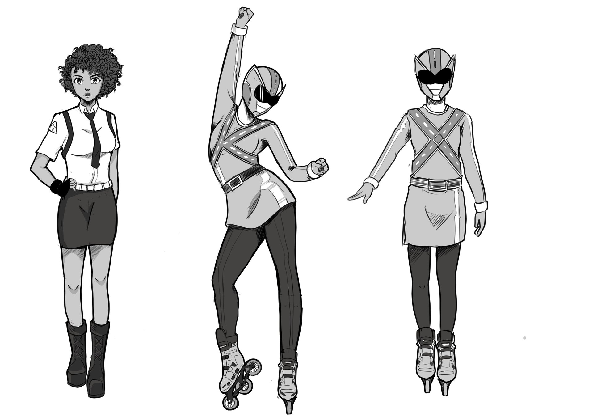 Kamen Rolla Janelle Evans character illustration