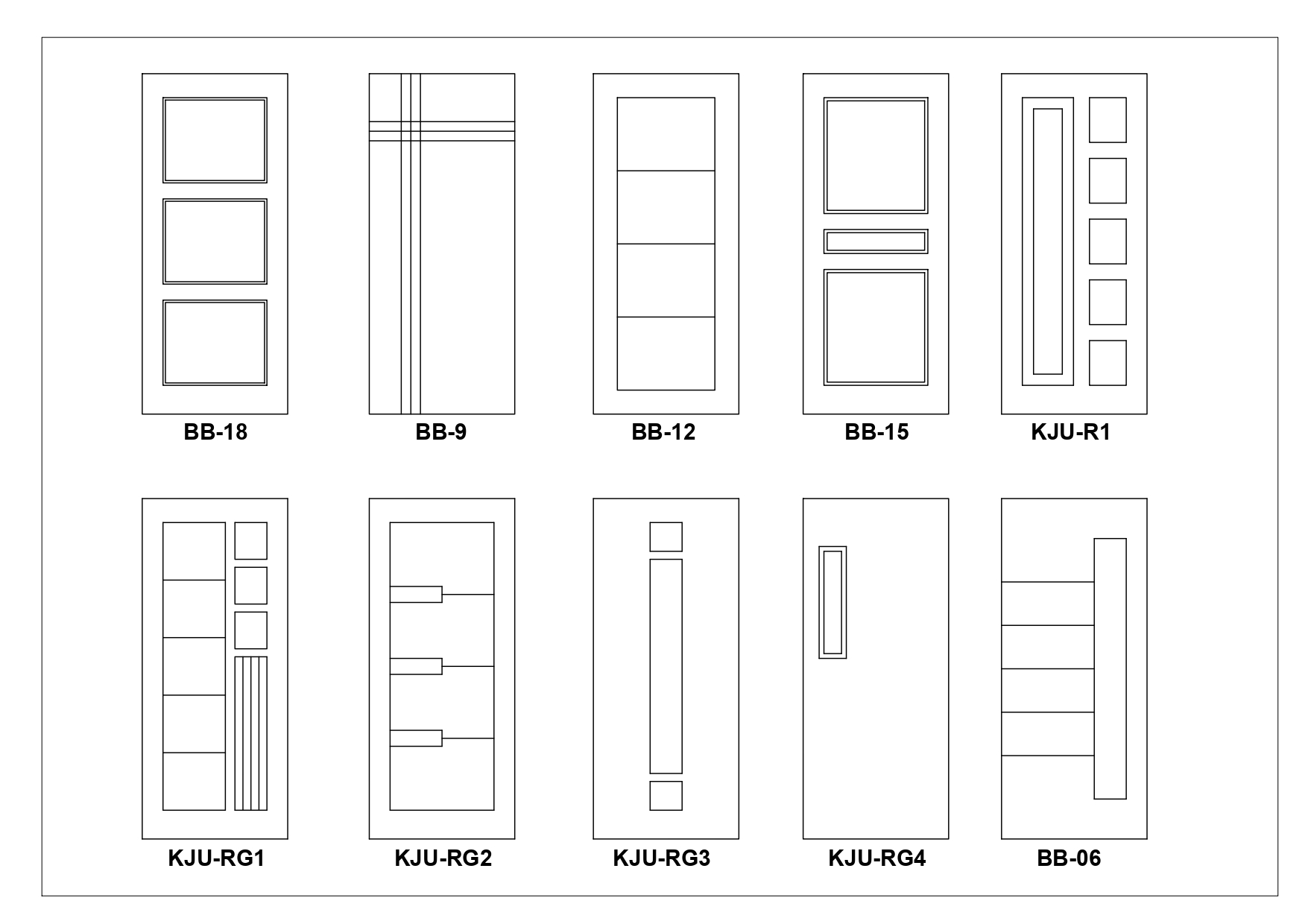 Pilihan motif pintu solid wood panel
