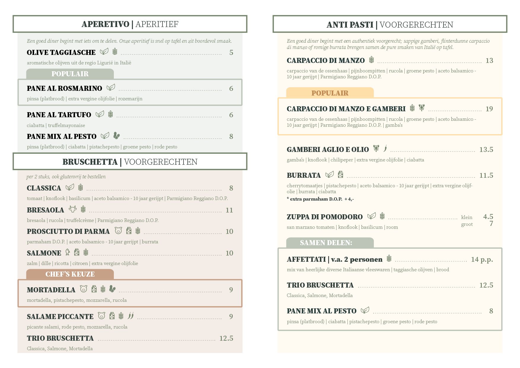 aperetief aperetivo bruschetta voorgerechten
