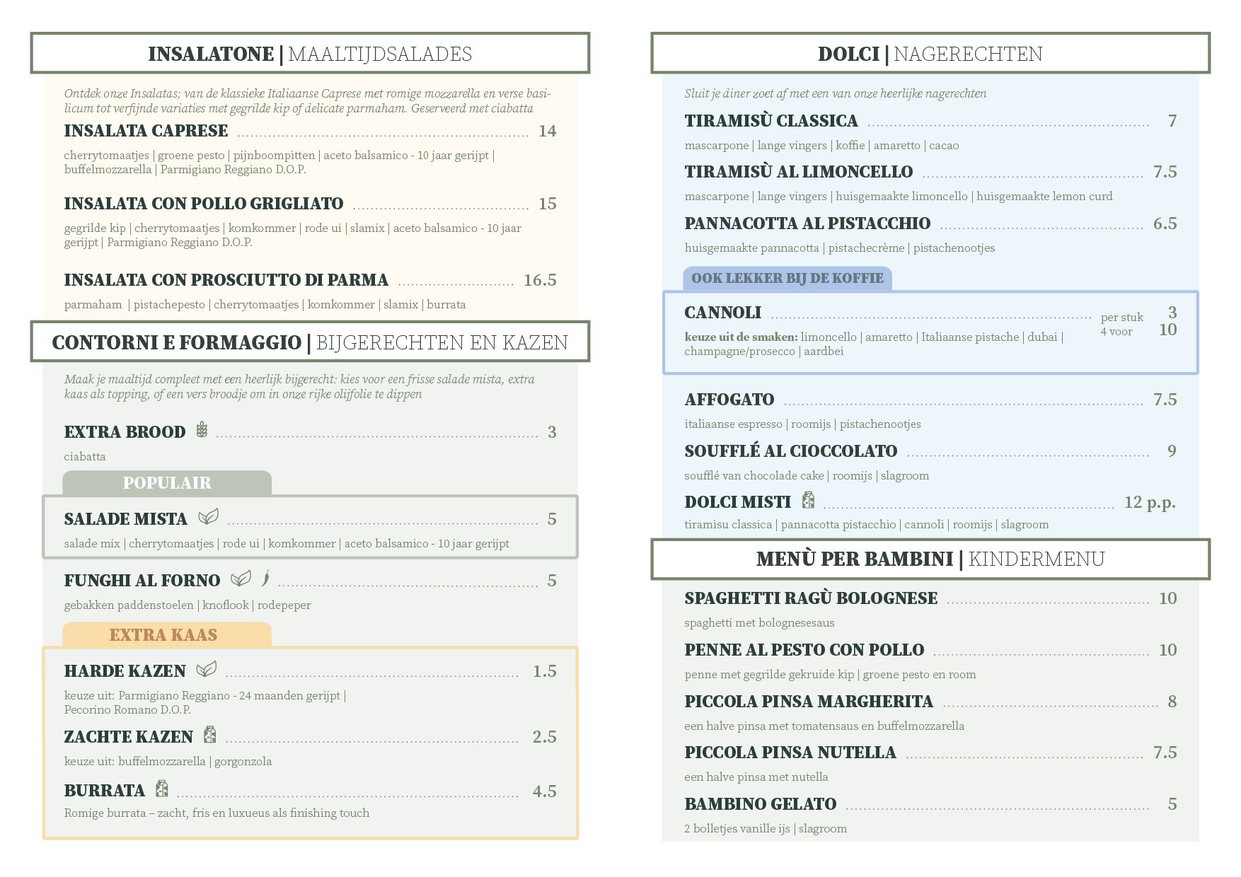 maaltijdsalade insalata bijgerechten salade mista