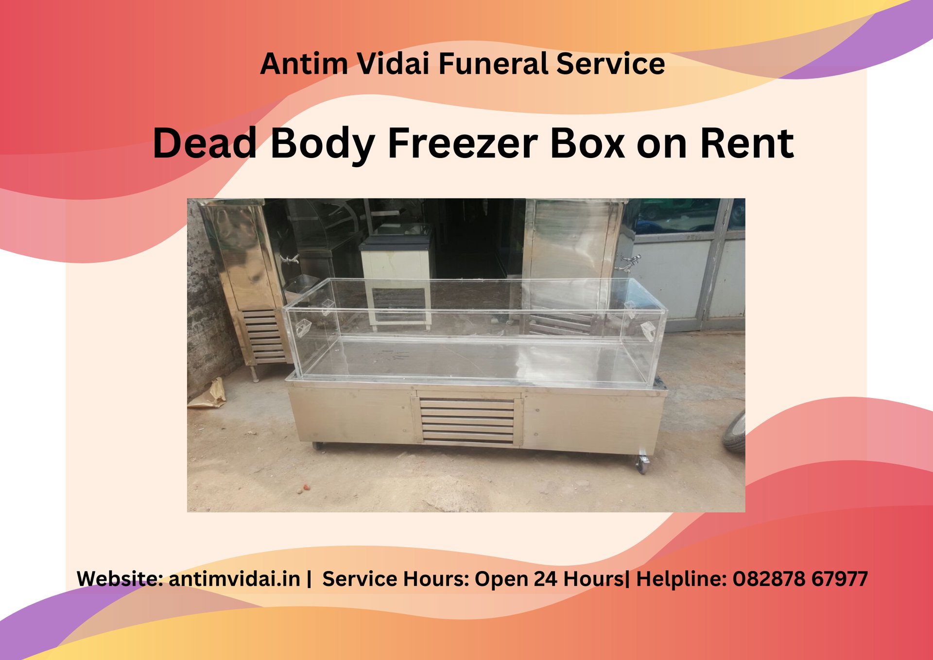 dead body freezer box on rent in indrapuram