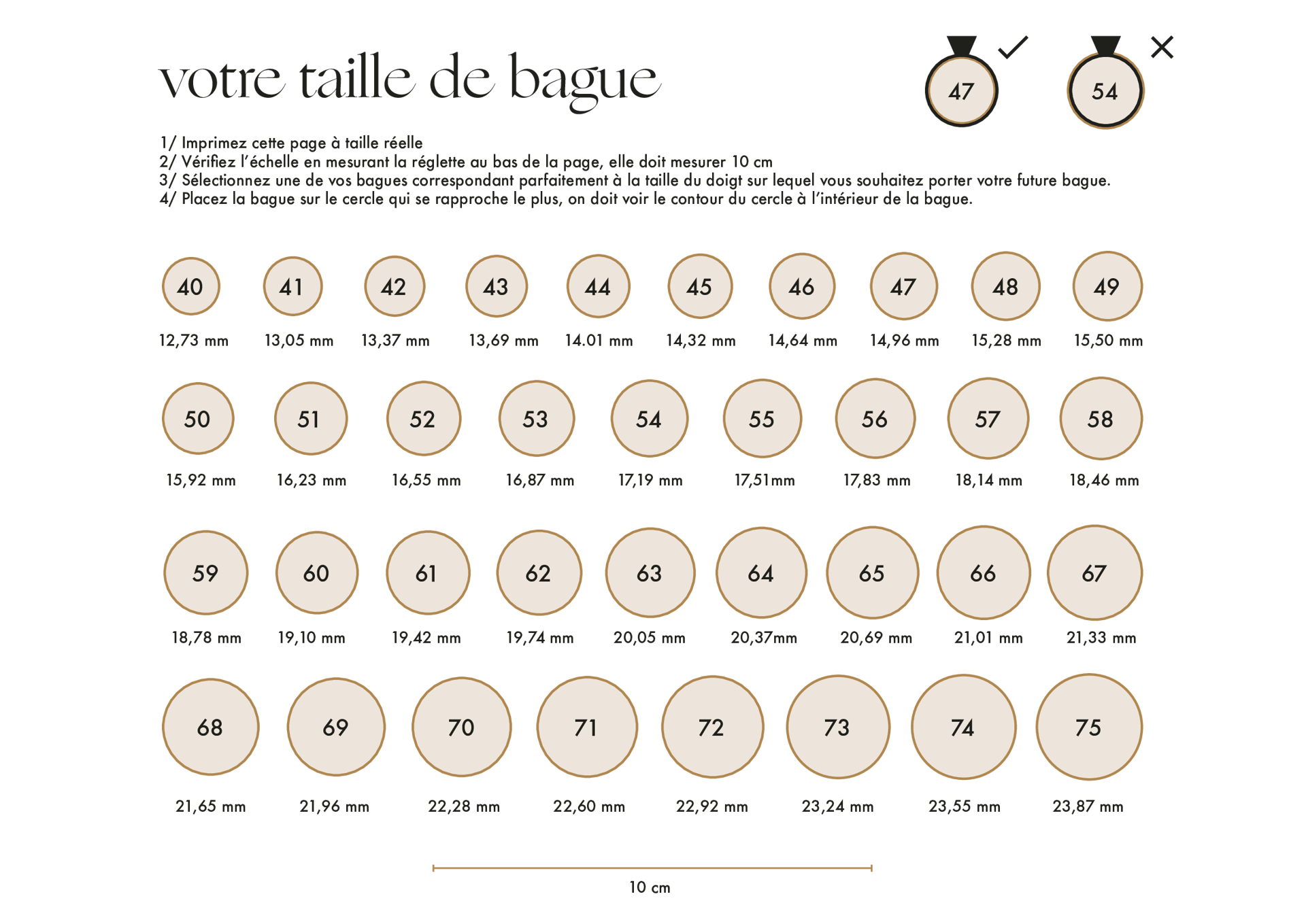 Guide de taille
