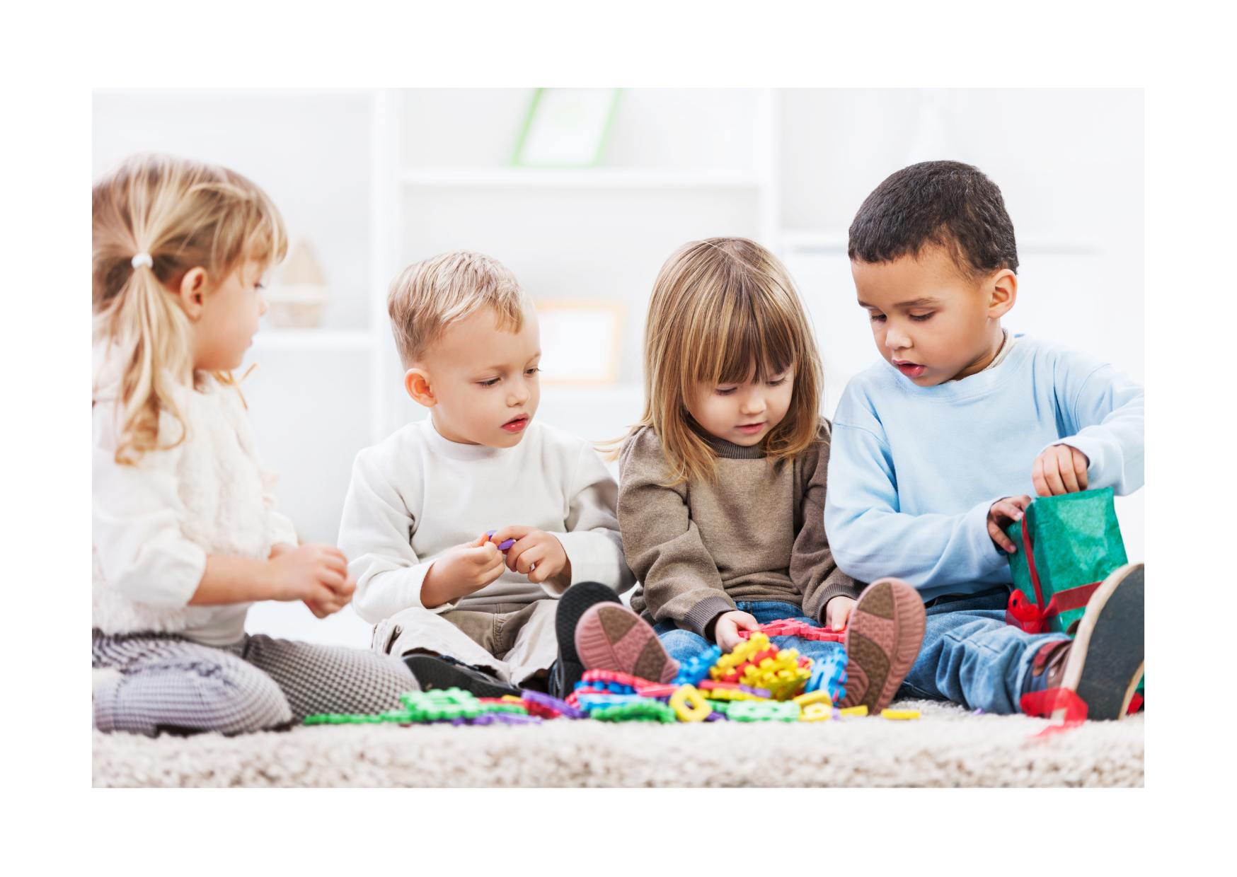 a group of children playing with toys