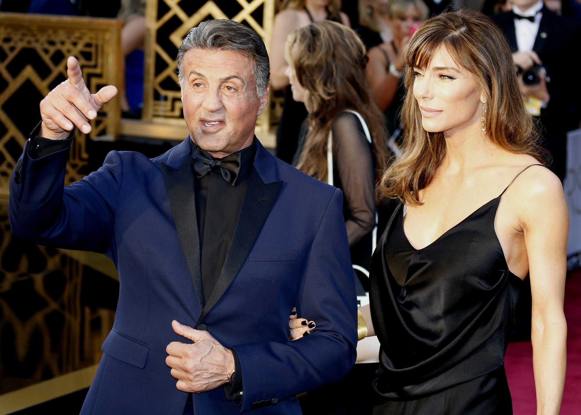 sylvester stallone with wife at event