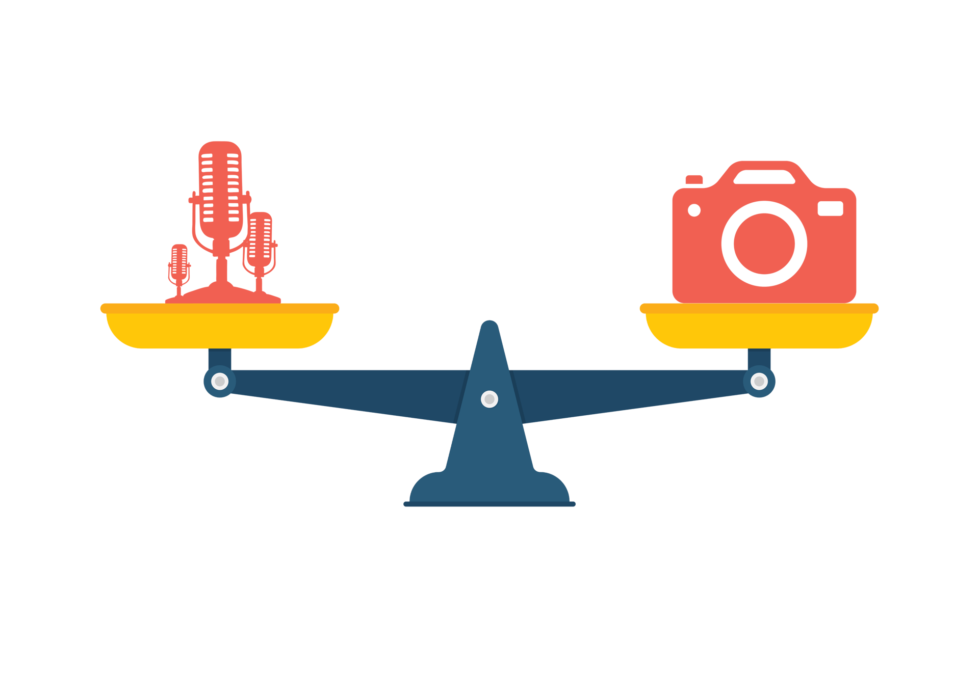 Illustration de audio vs vidéo.