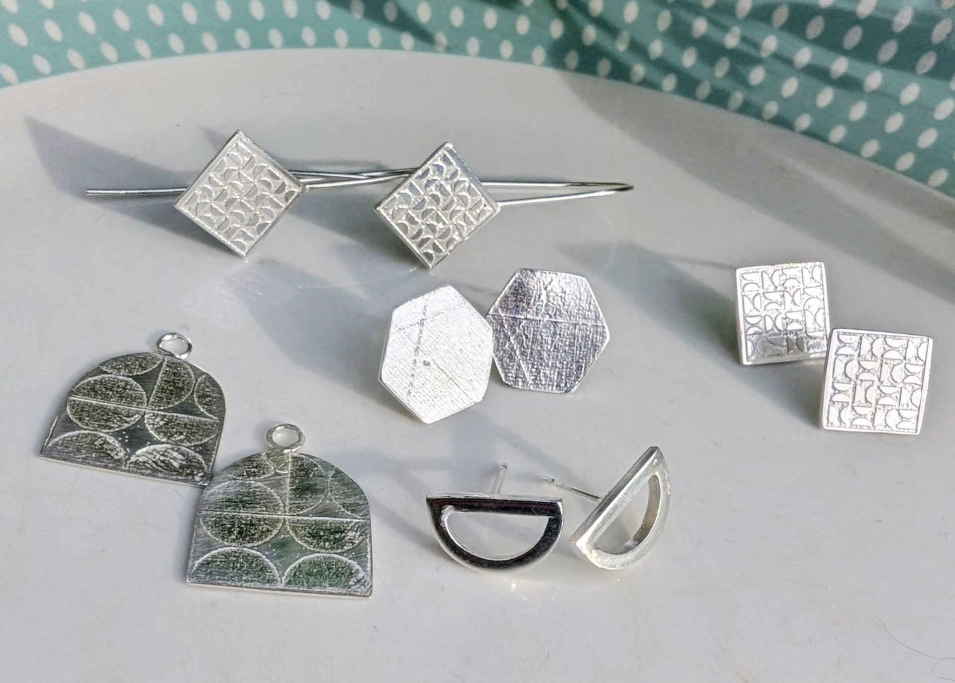lagoon geometric earrings and studs