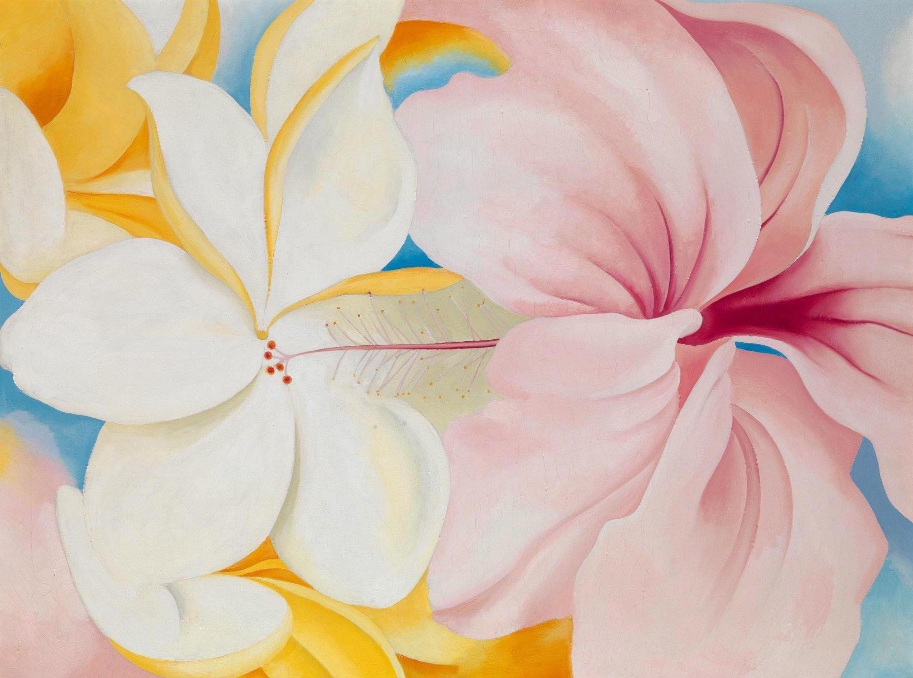 Georgia O'Keeffe - Hibiscus with Plumeria, 1939