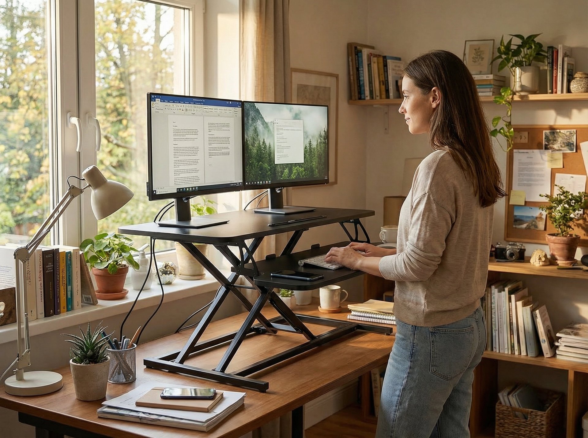 Desk converters are a flexible way to get standing