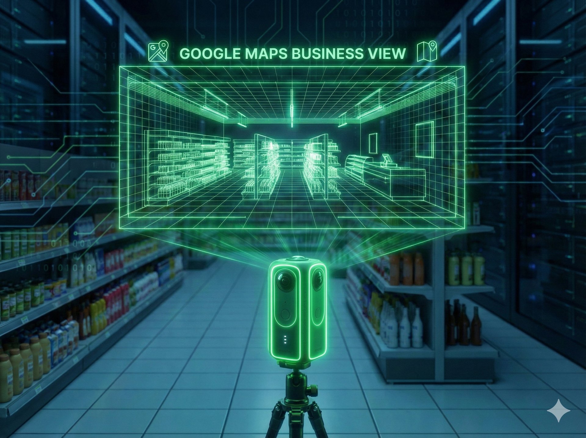 Camera 360 projetando a experiência imersiva de um Tour Virtual 360 no Google para empresas.