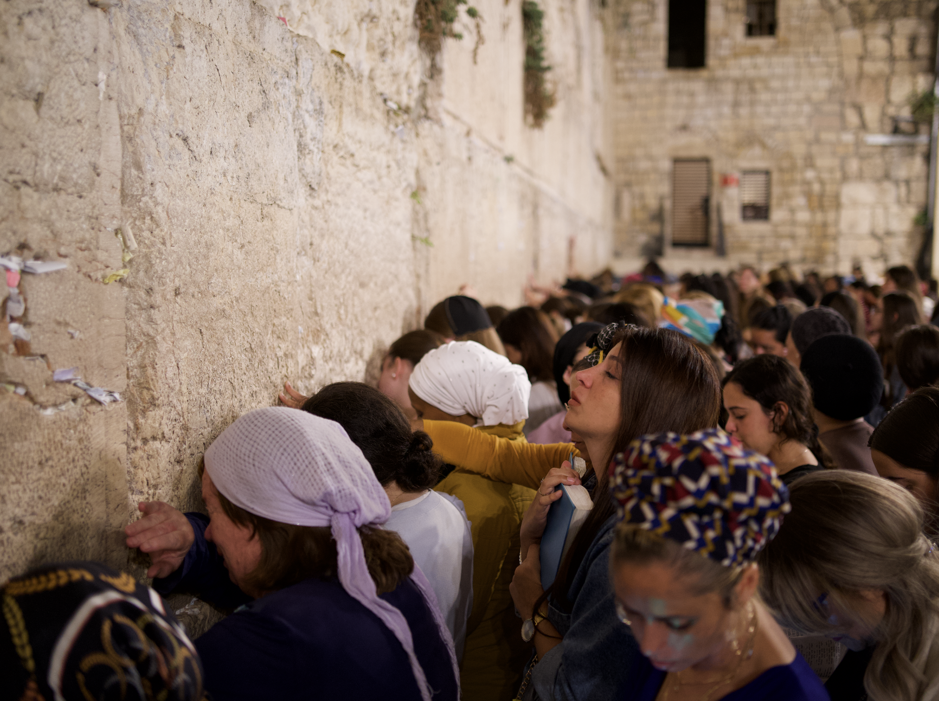 Selichot at the Western Wall Jerusalem, Israel woman praying