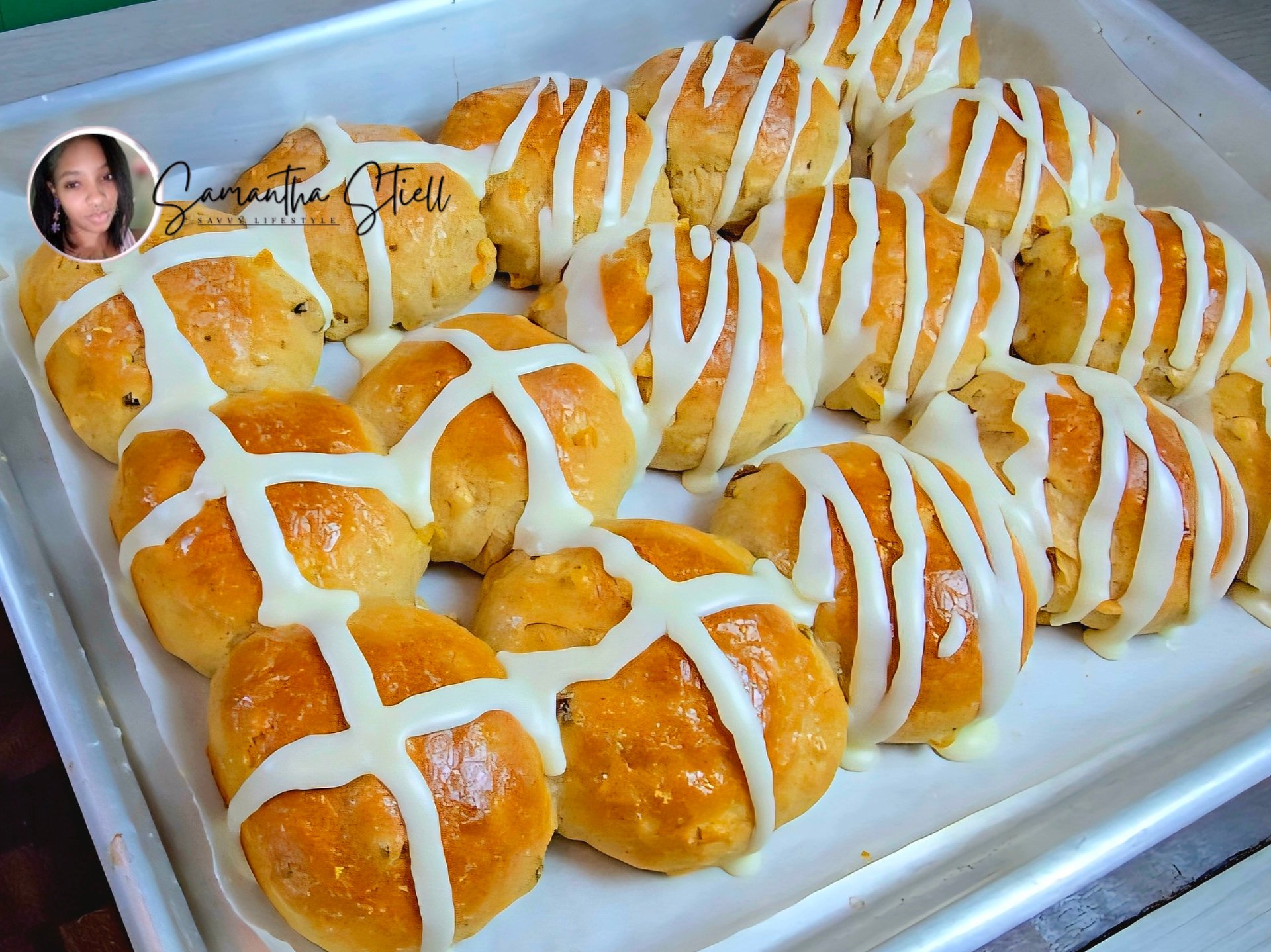Soft & Spiced Eggless Hot Cross Buns