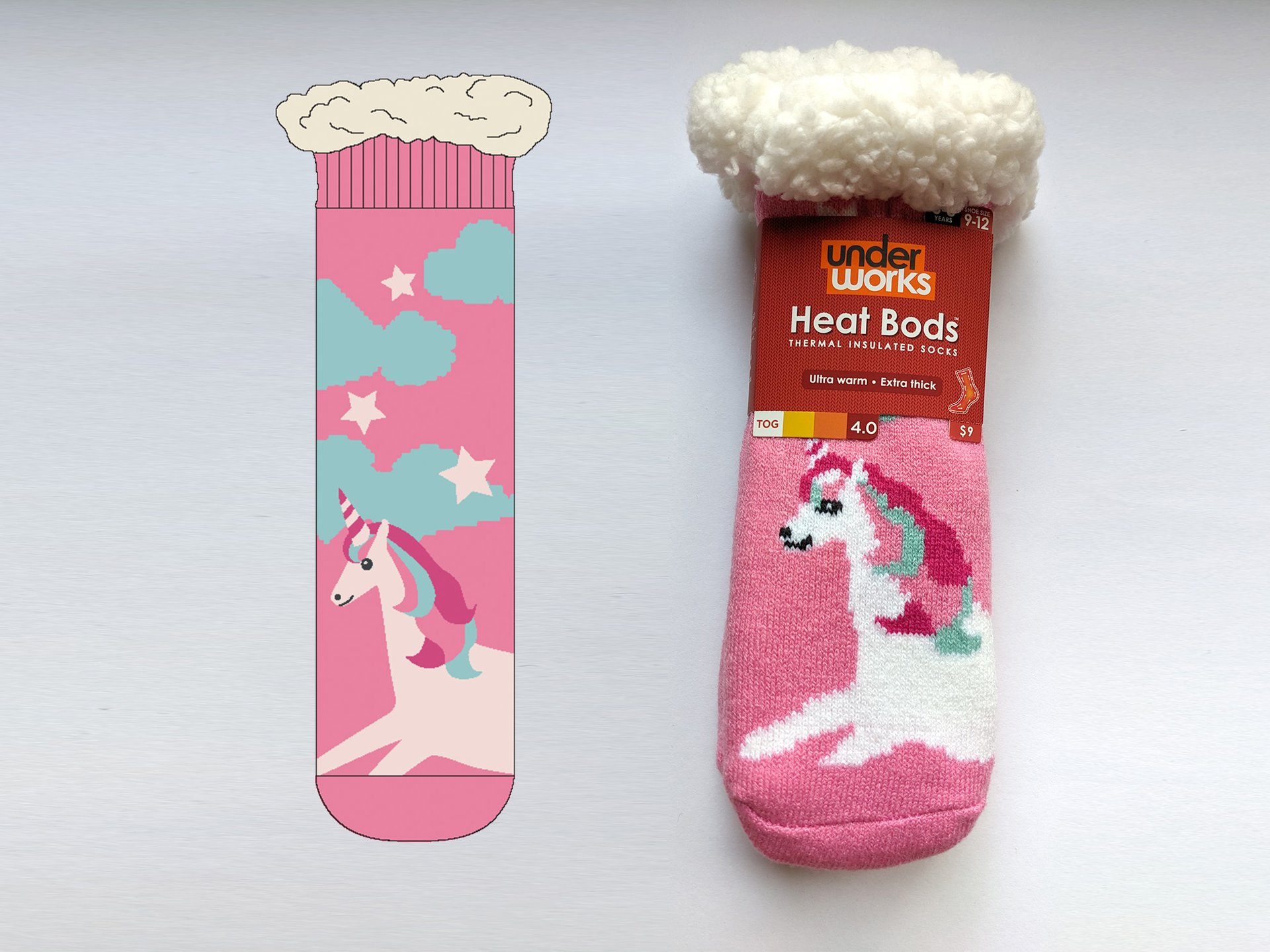 Unicorn - HeatBods Sherpa Socks (Underworks)