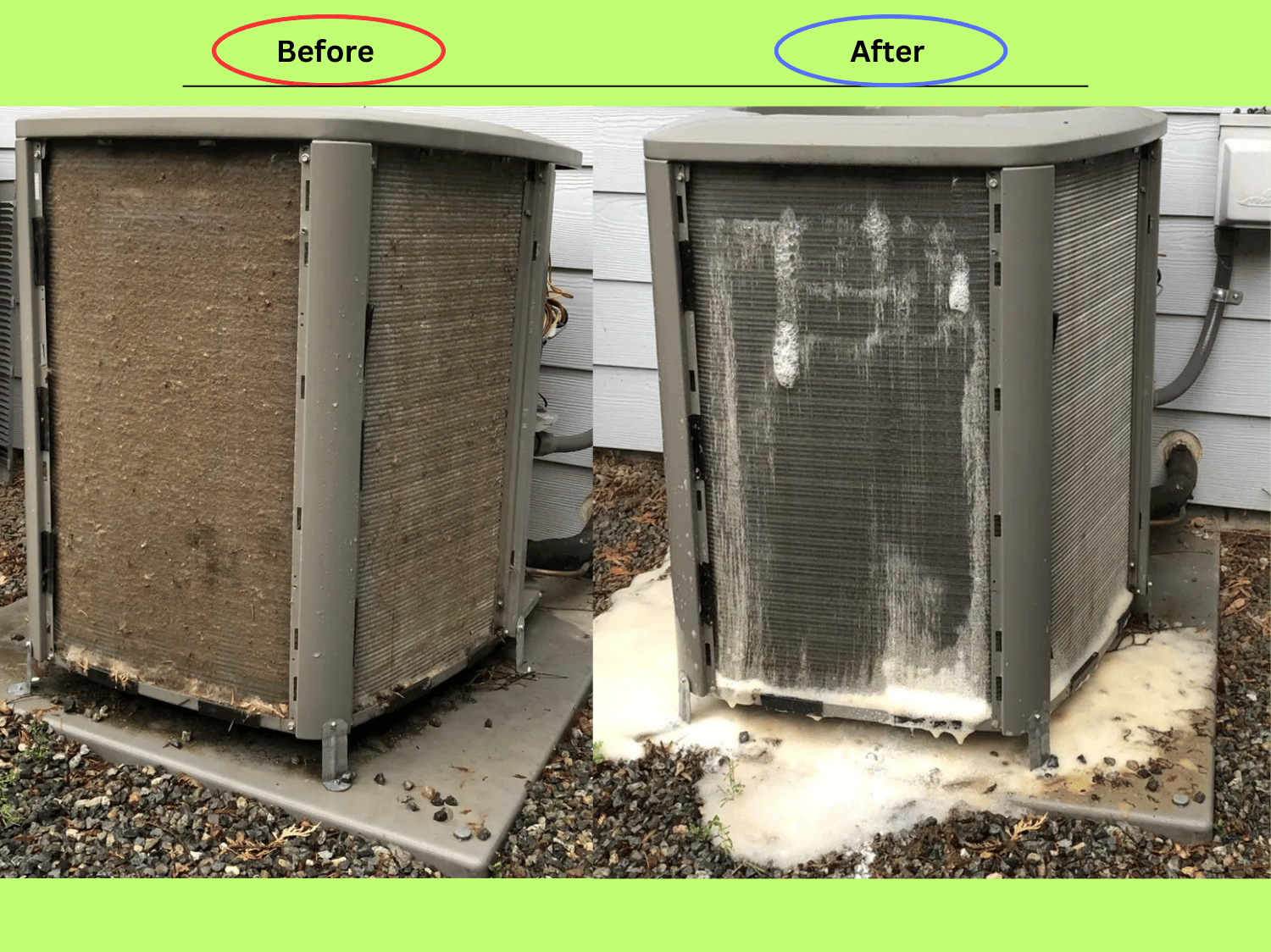 Heat Pump System filters washed and cleaning in progress