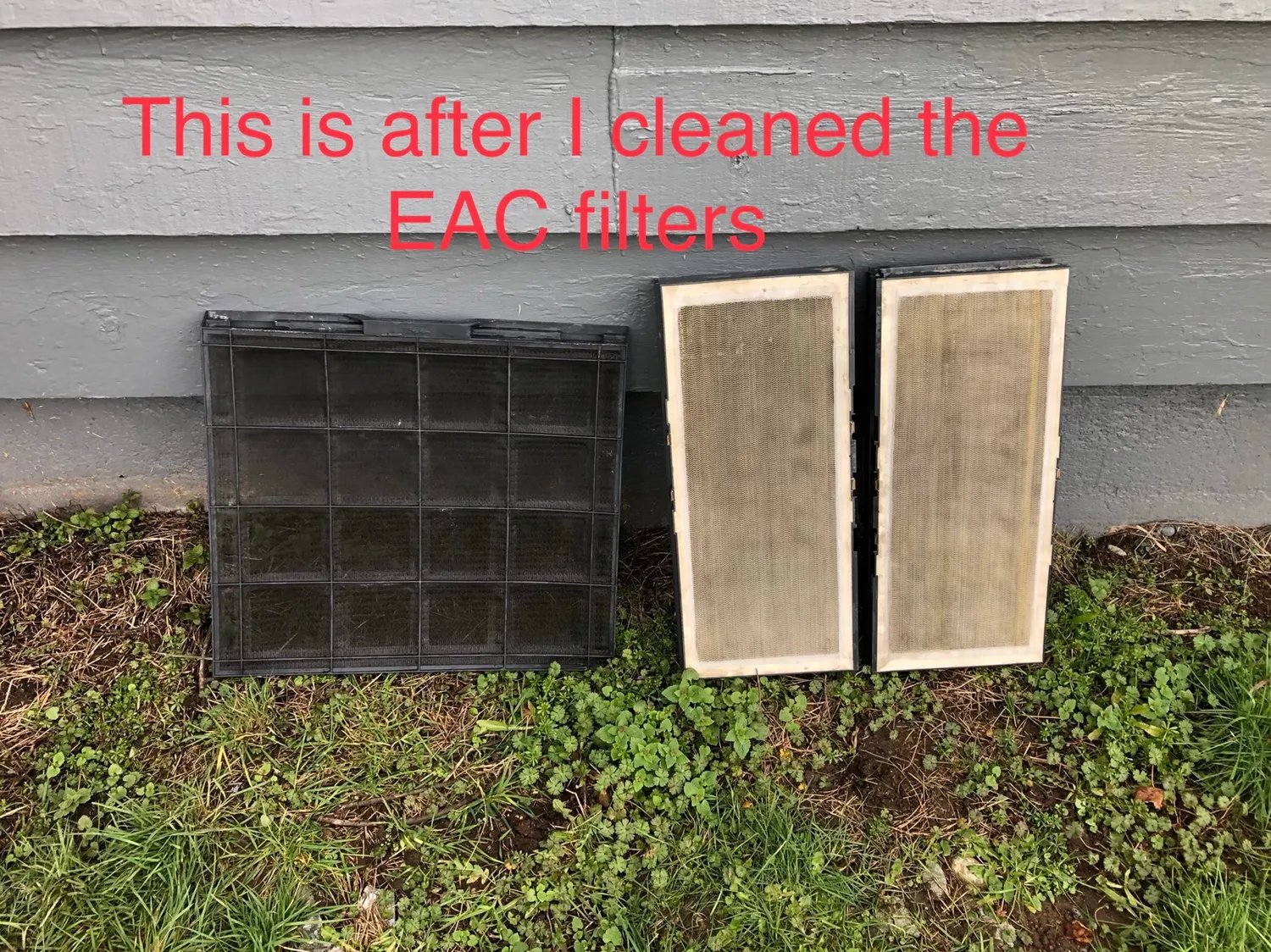 Filters Cleaning Before and After the process was finished