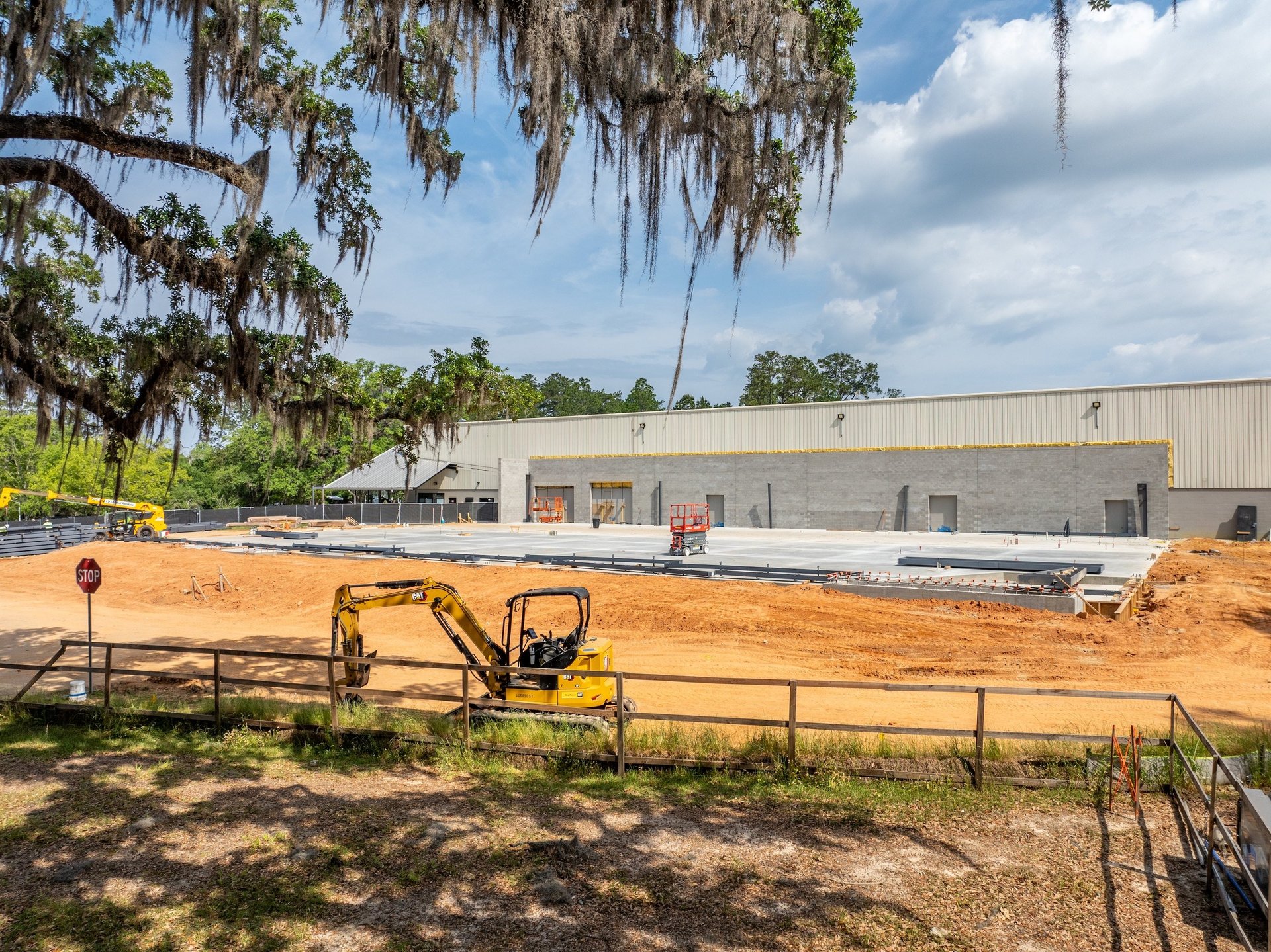 Drone image of construction site