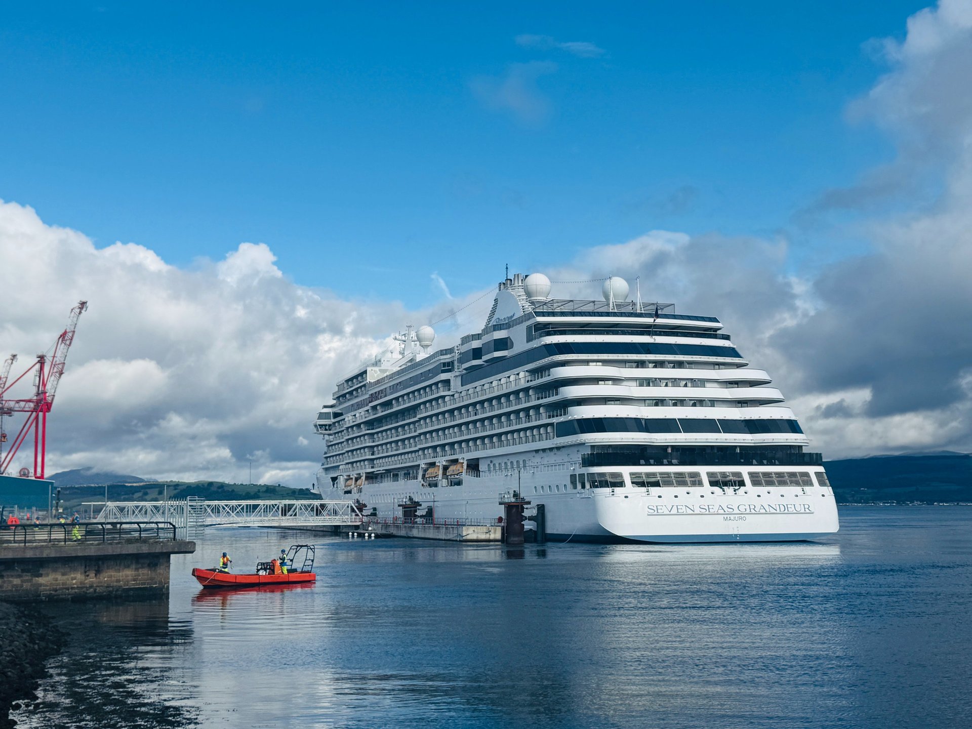 Cruise ship at greenock port