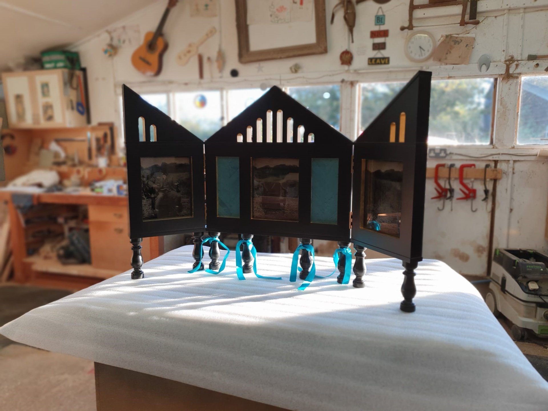 Finished triptych art project for Byrga Geniht