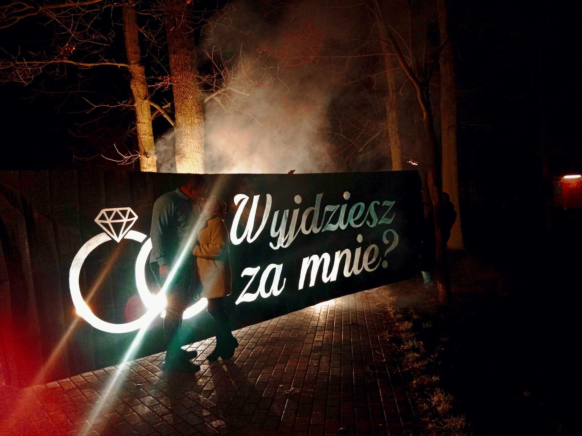 oryginalne zaręczyny z pirobanerem wyjdziesz za mnie