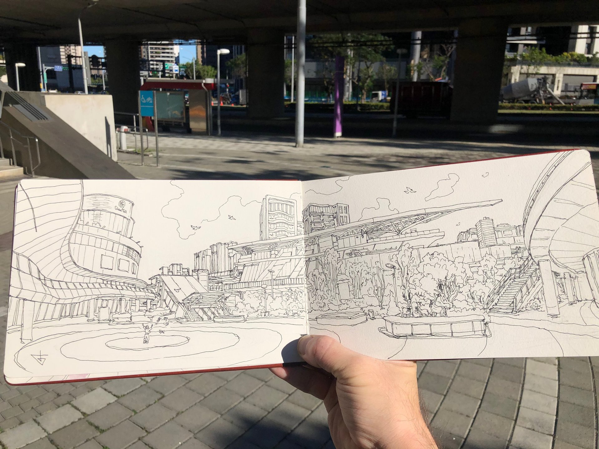 Urban Sketch by artist Evgeny Bondarenko