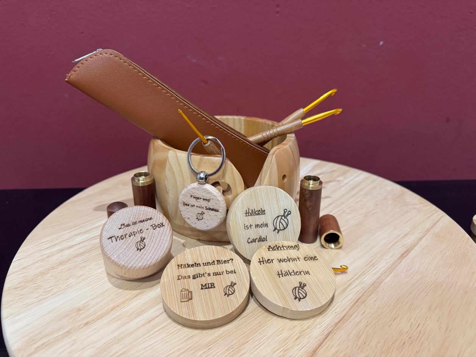 Graviertes Häkelzubehör für Handmade Liebhaber, Personalisiert oder zum verschenken