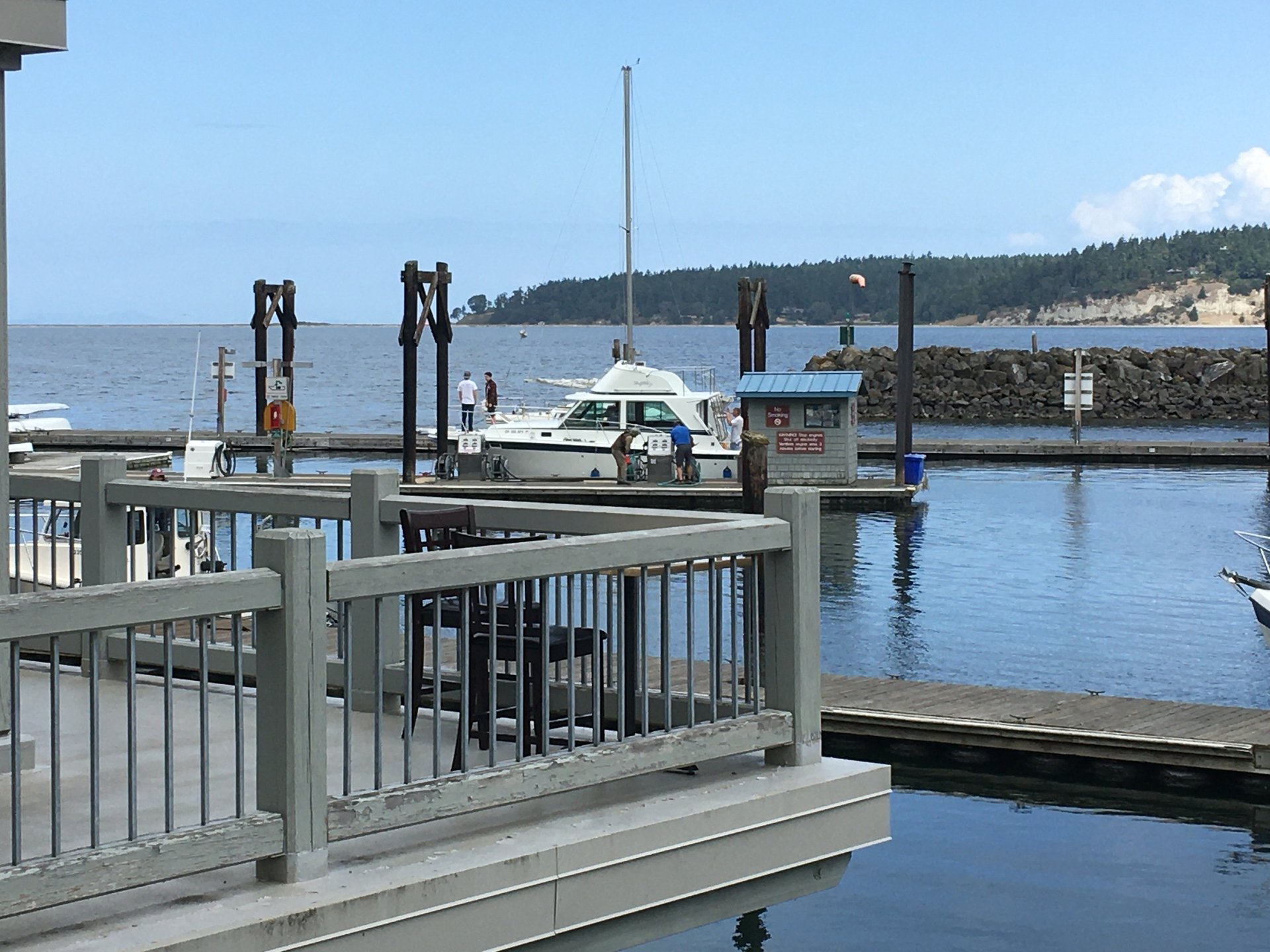Boat Tied To Fuel Dock