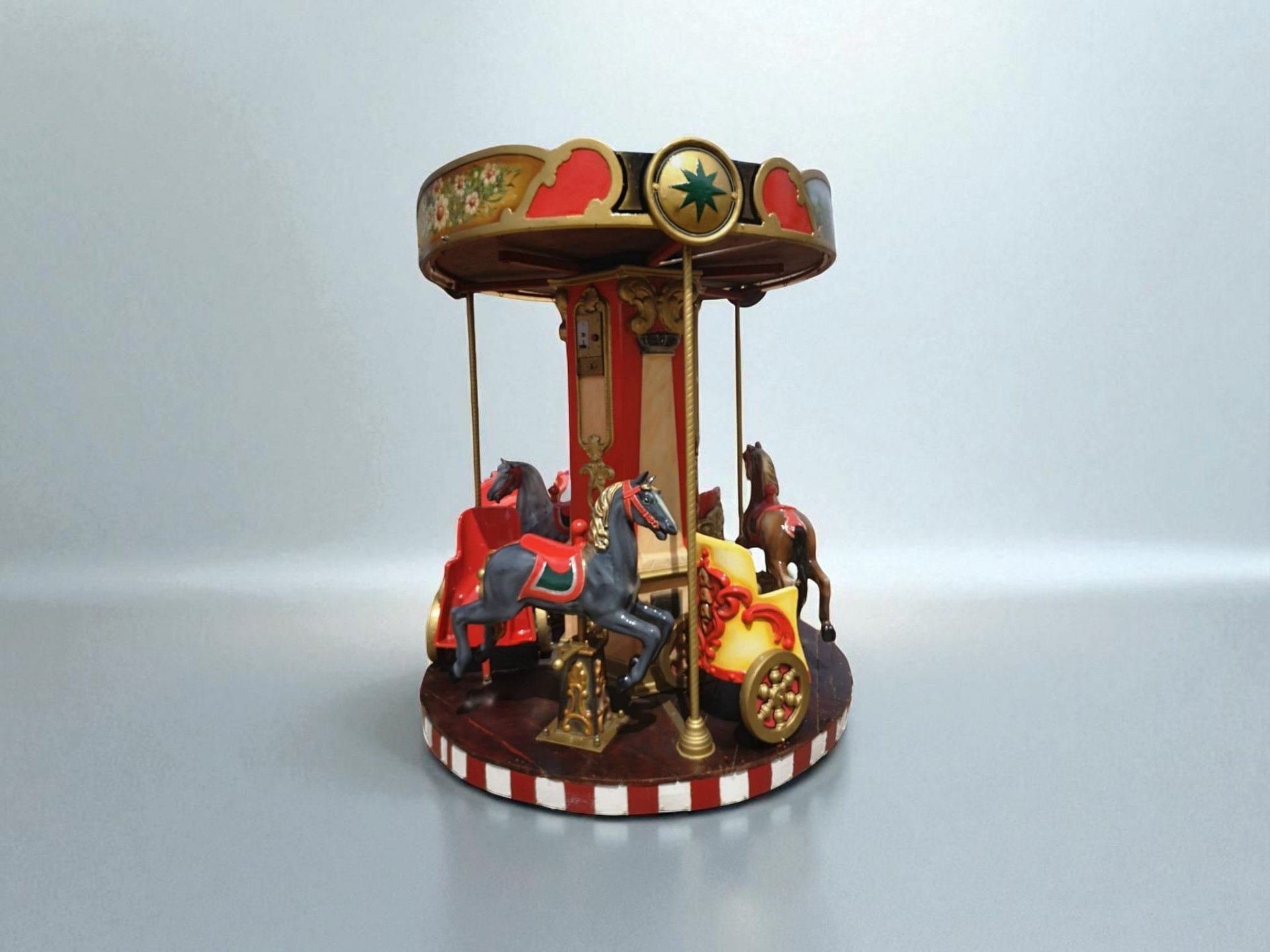 alquiler carrusel clasico rojo para decoracion de espacios