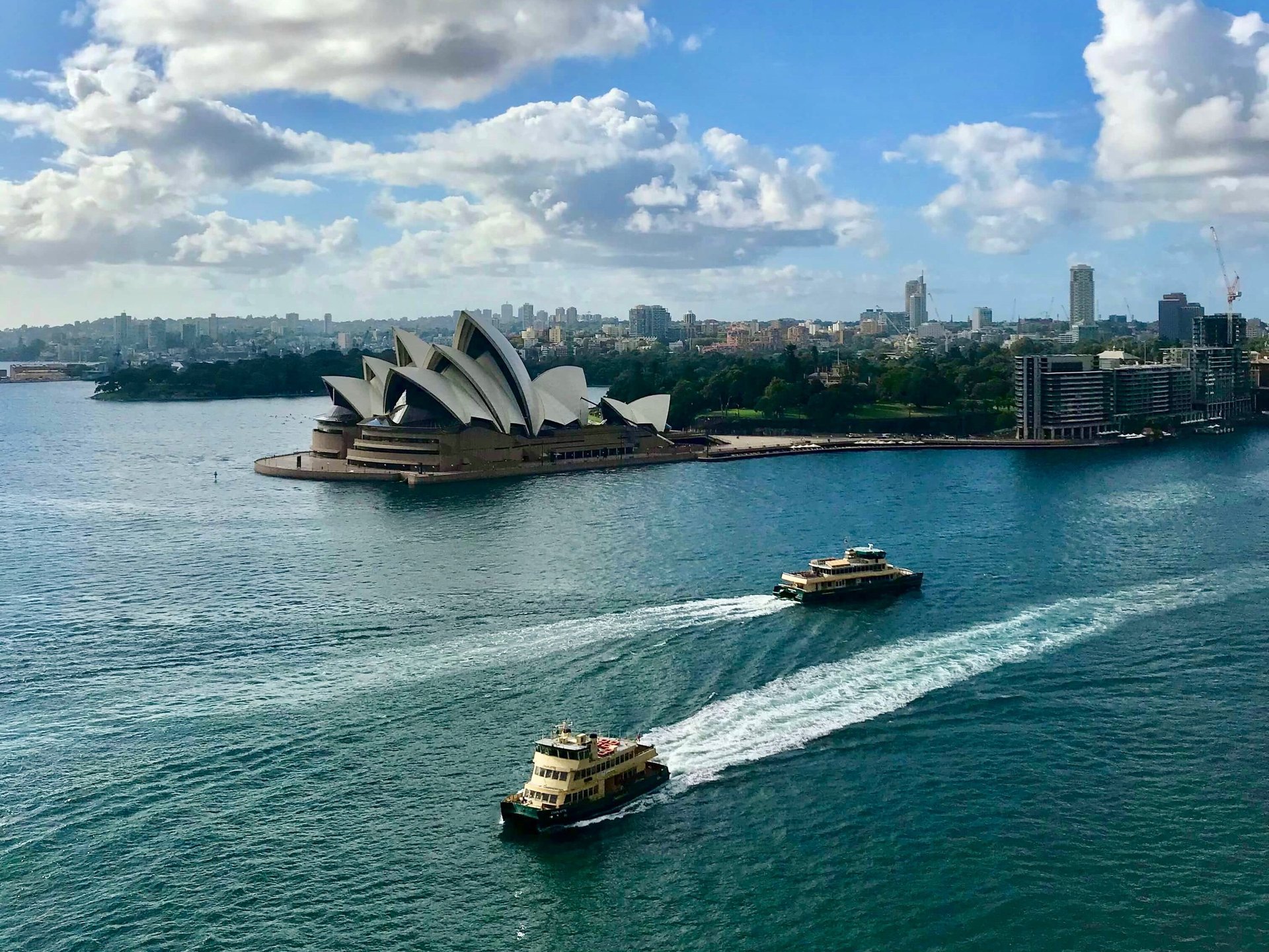 Opera de Sidney desde Harbour Bridge