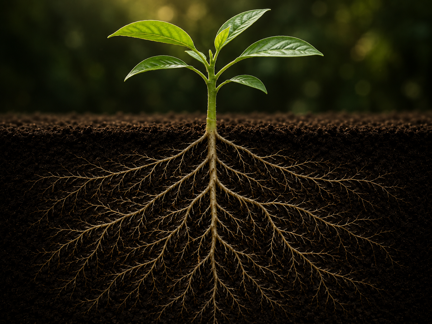 Mature flowering plant representing human flourishing