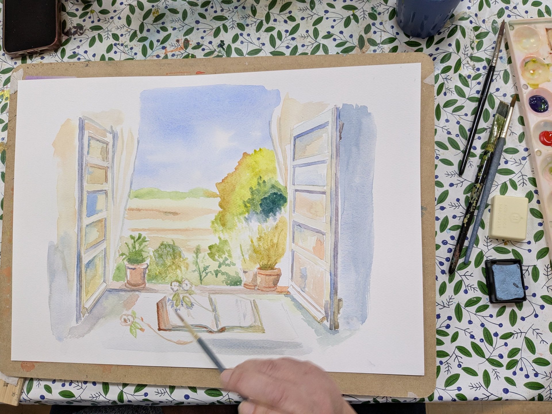 watercolour painting class learn painting milton keyens