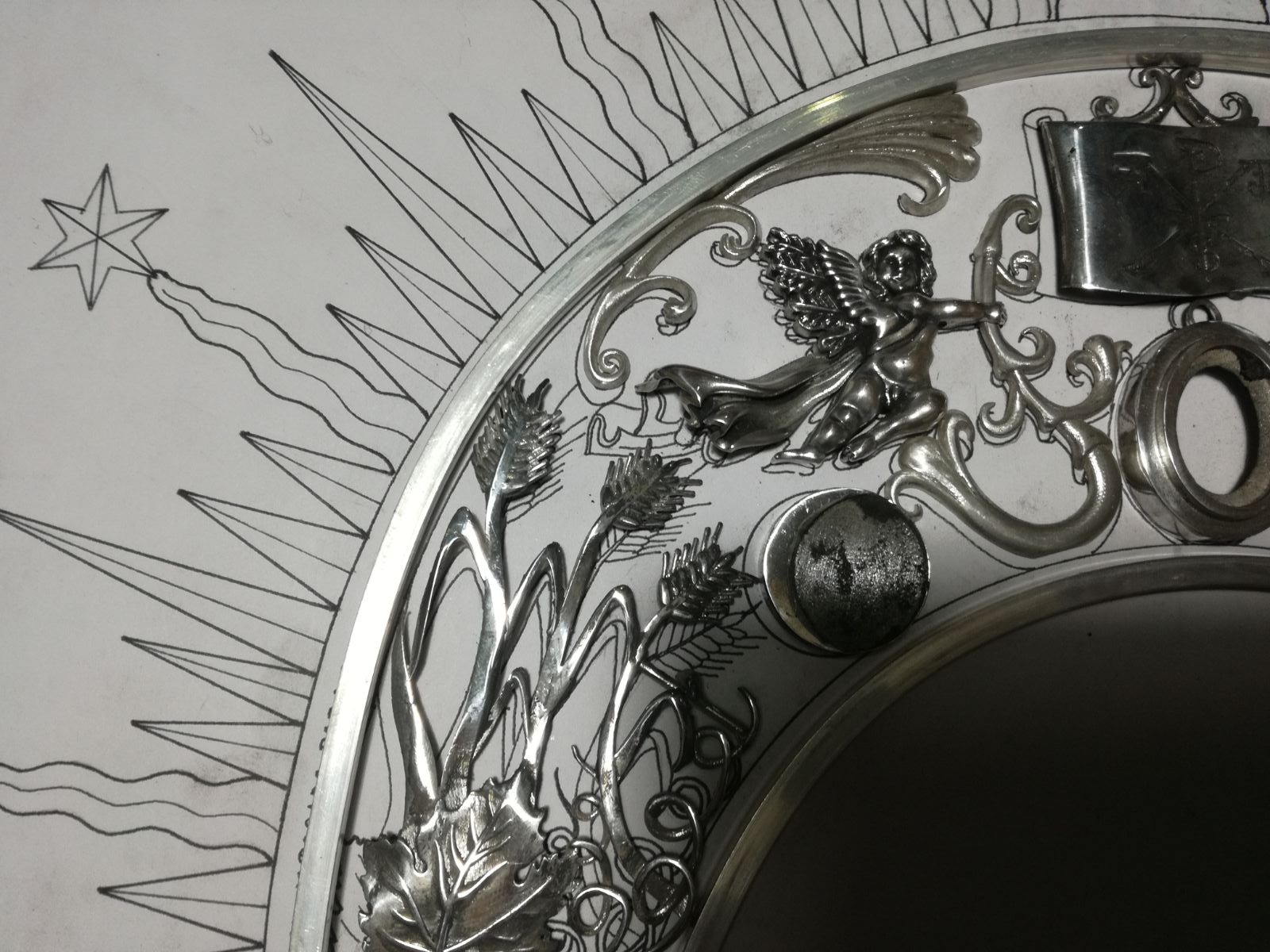 plano y ejecución corona plata