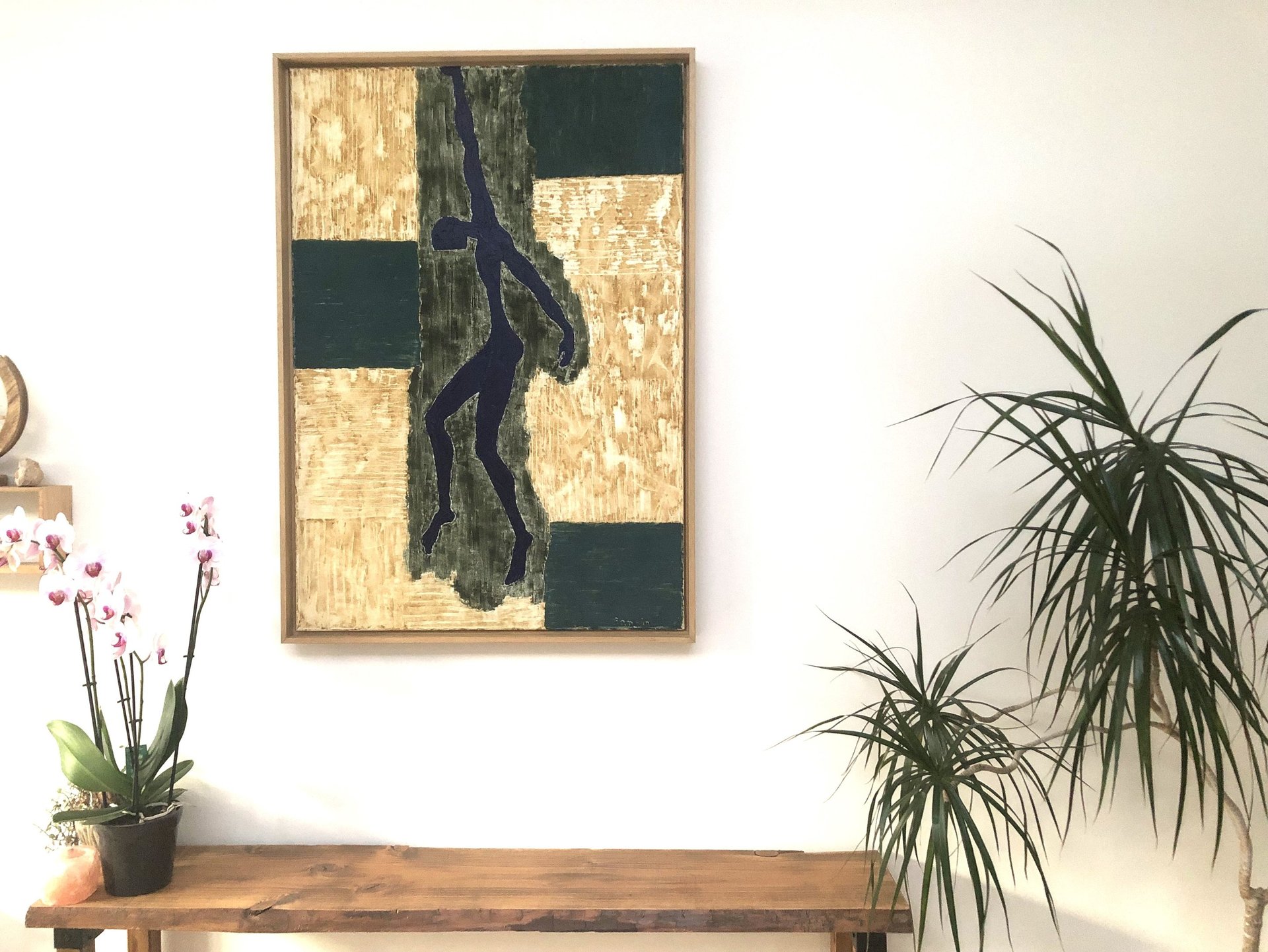 70cm x 100cm, oil painting on cotton with mineral and plant based dyes