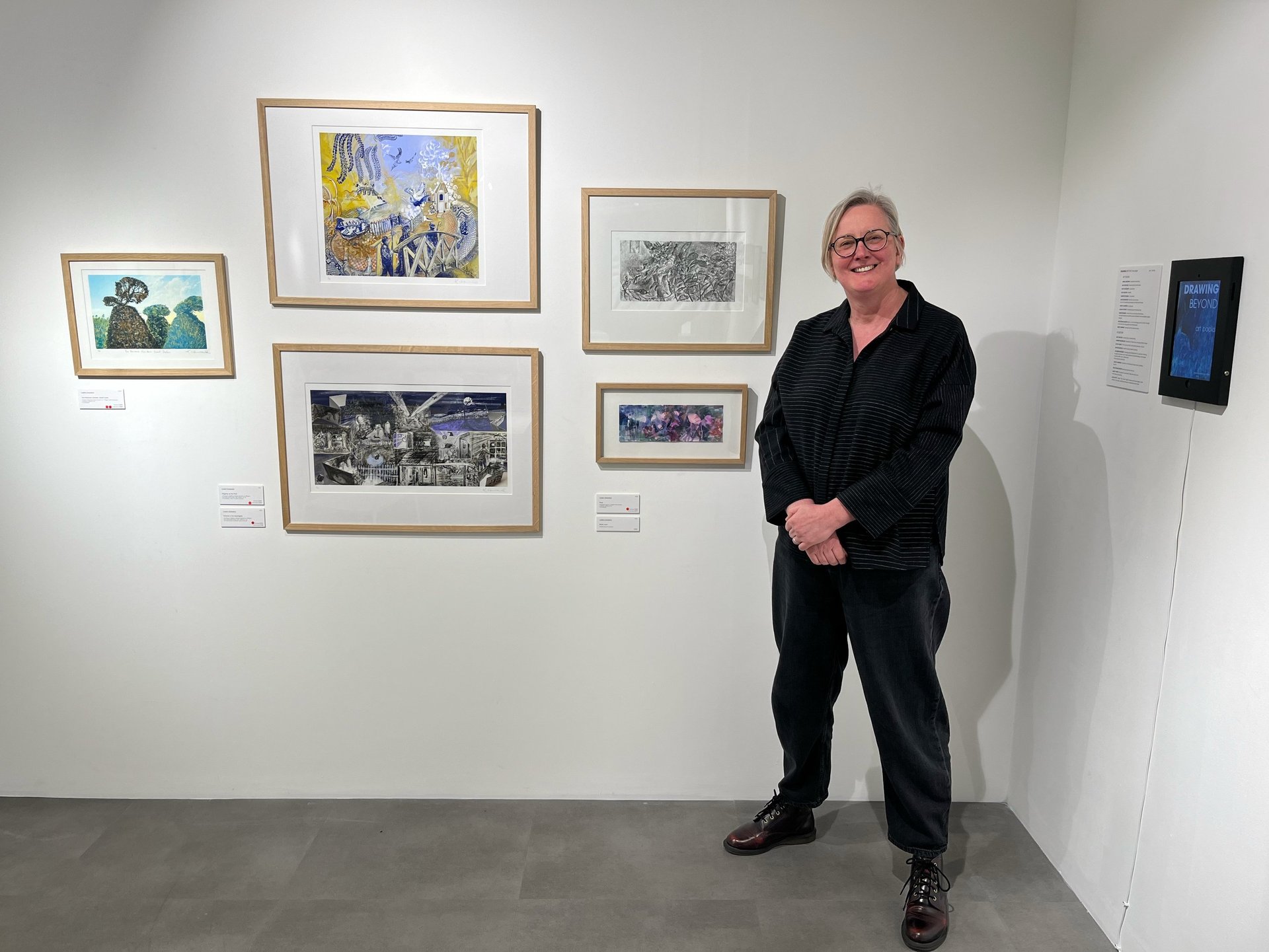 Karen at the ODDY23 DRawing Beyond exhibition