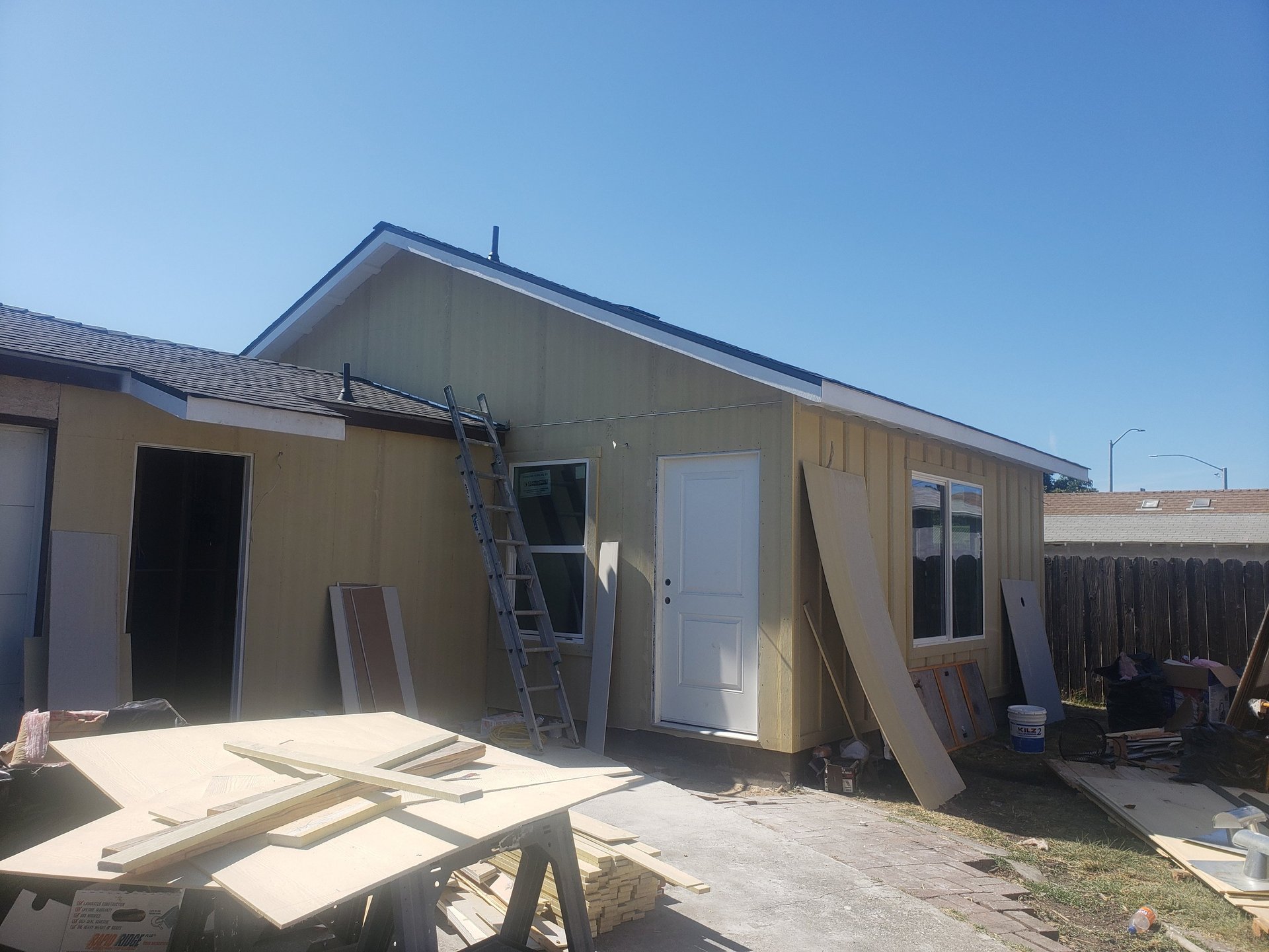 Exterior of Garage Converted into an accessory dwelling unit (ADU)