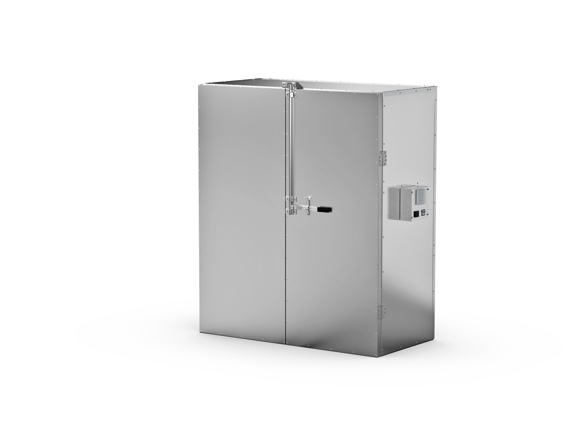 double door powder coating oven design and rendering