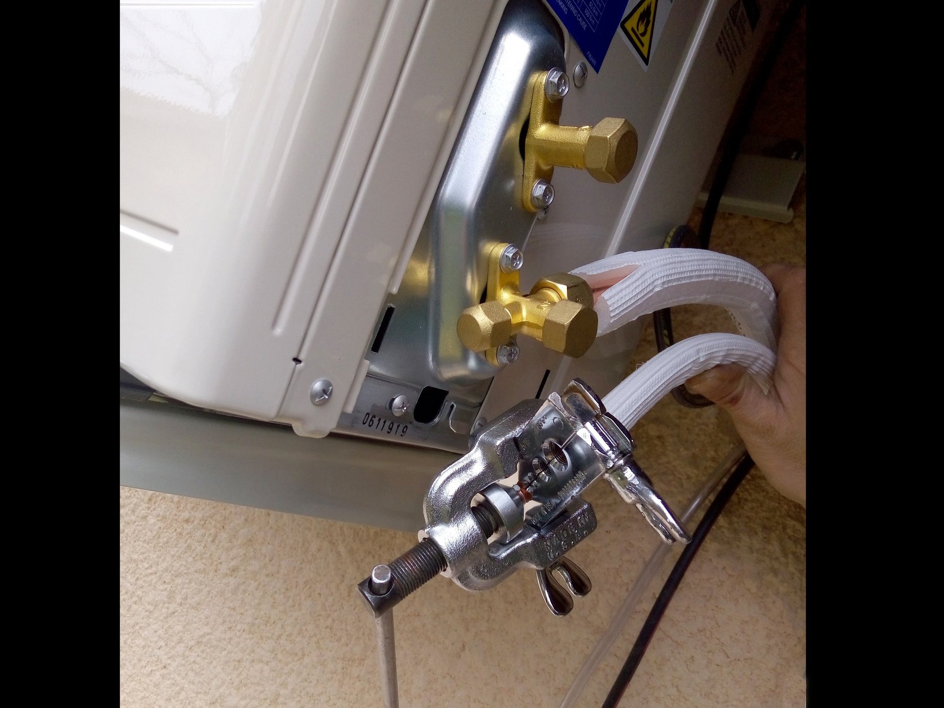 Dudgeonnage d'une liaison de clim