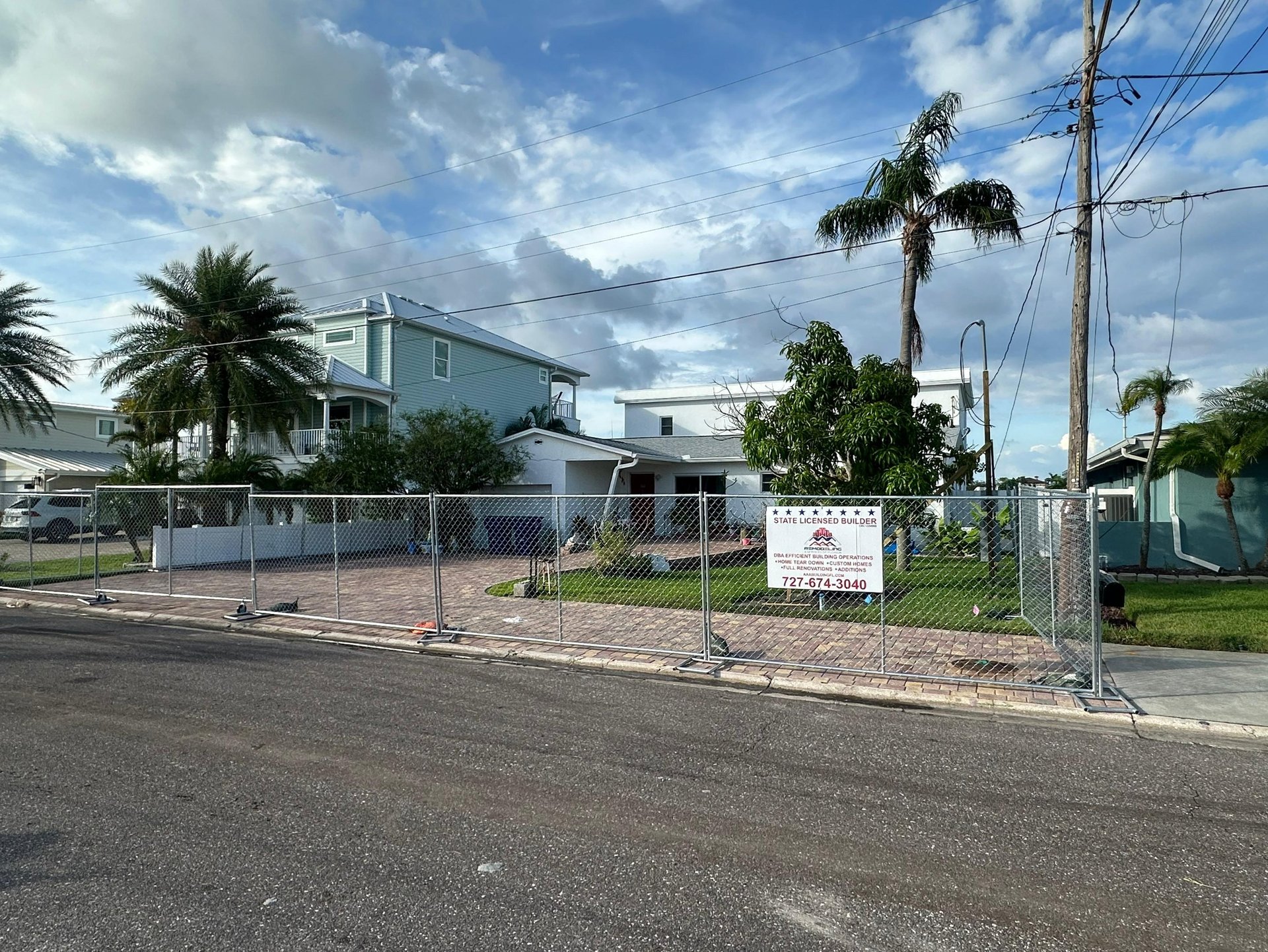 a fenced in area were a project is going to start