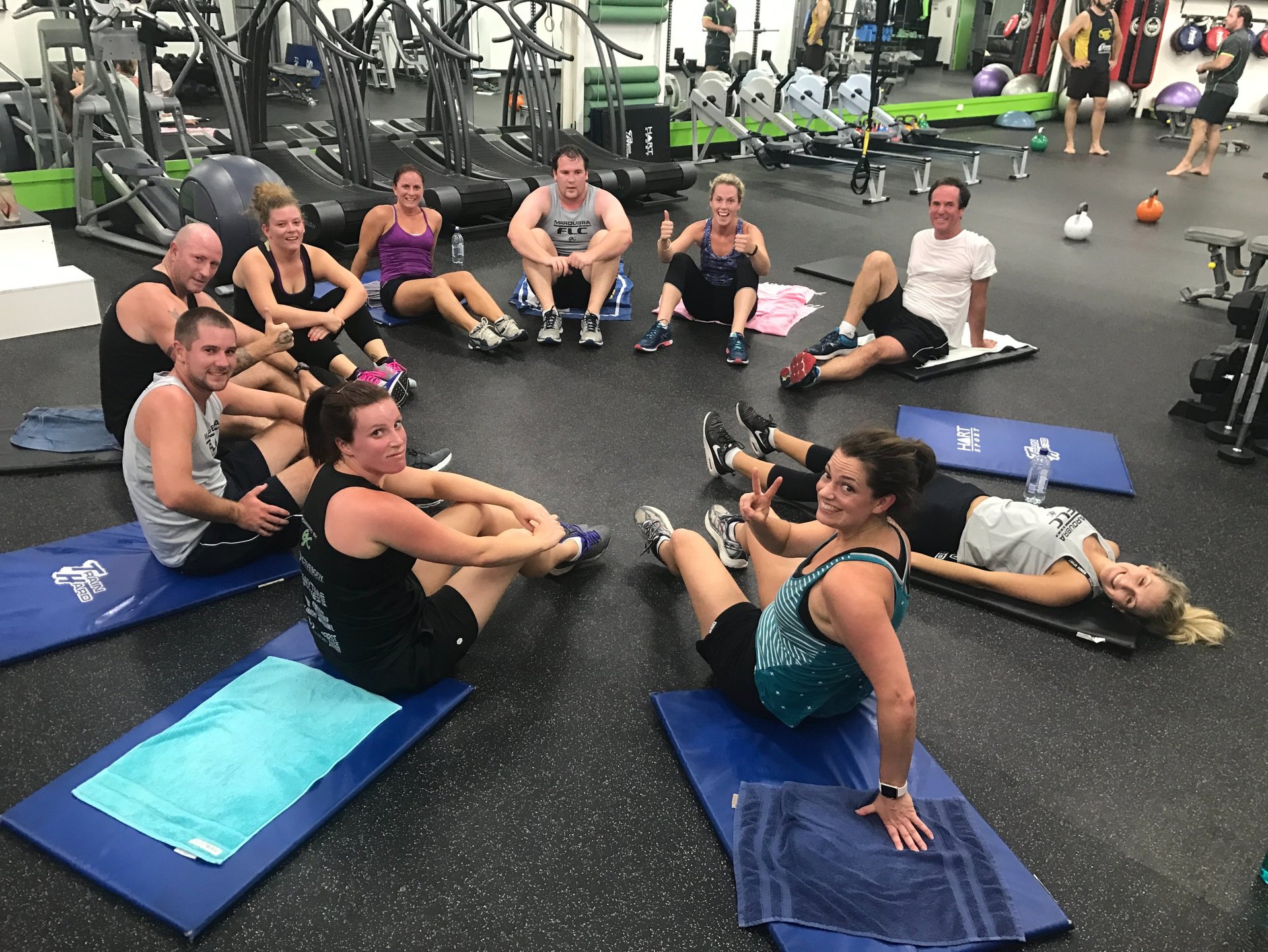 happy member with group training at 6X Training in Maroubra