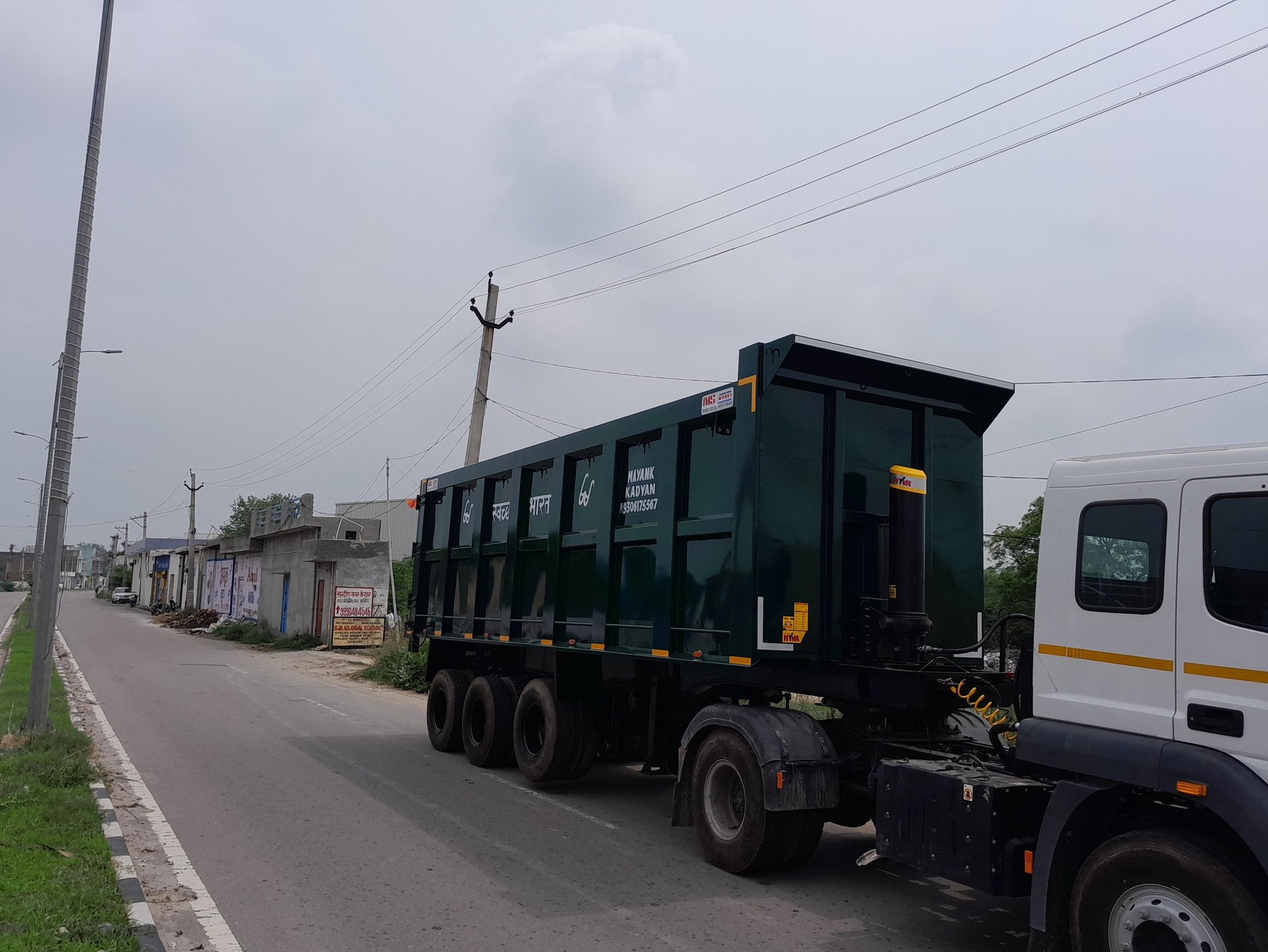 Heavy-duty Tip Trailer with reinforced chassis and hydraulic tipping system, built by MS Engineering