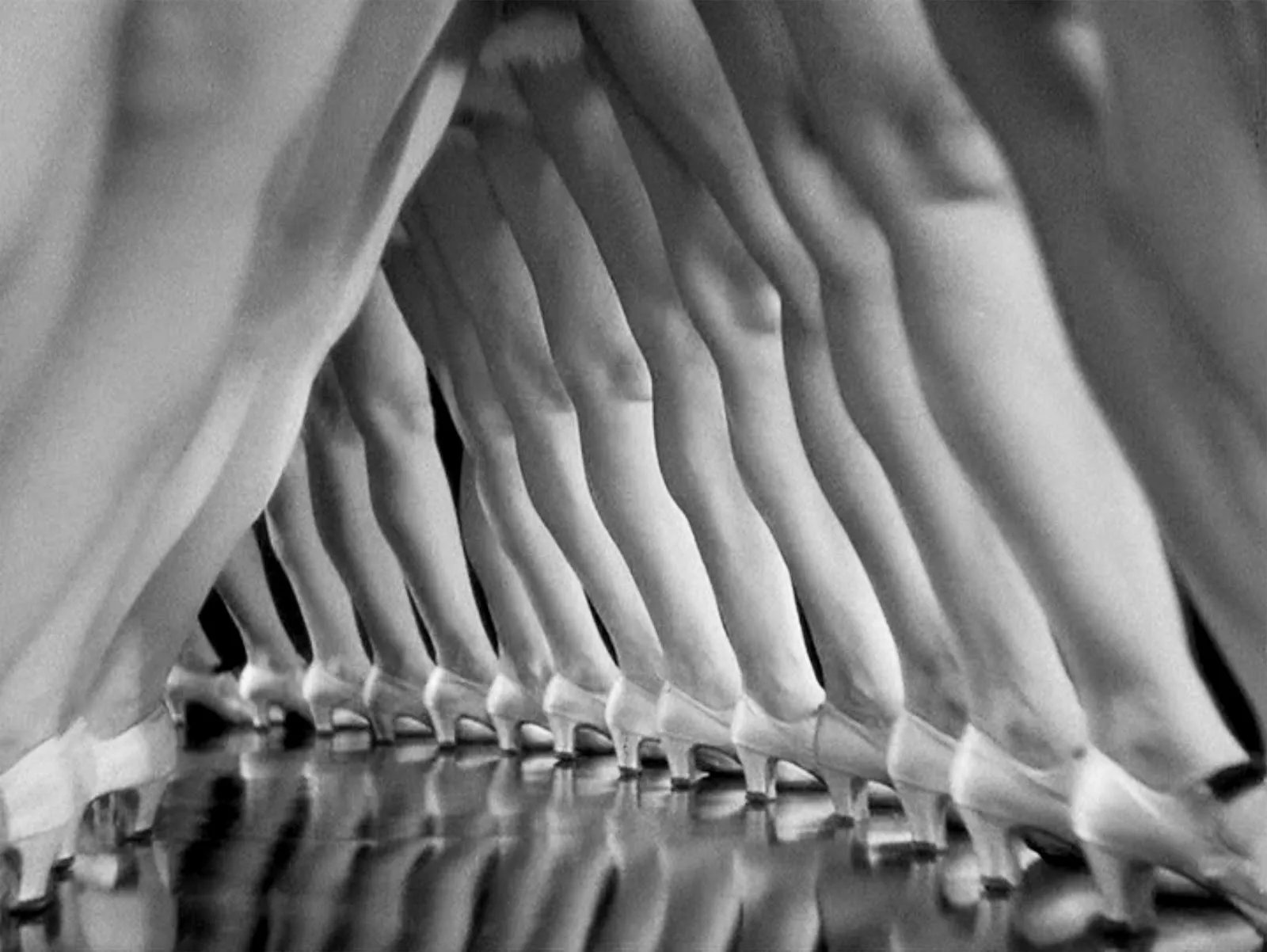 The Camera moves between chorus girls’ legs during ‘Young and Healthy’ in 42nd Street