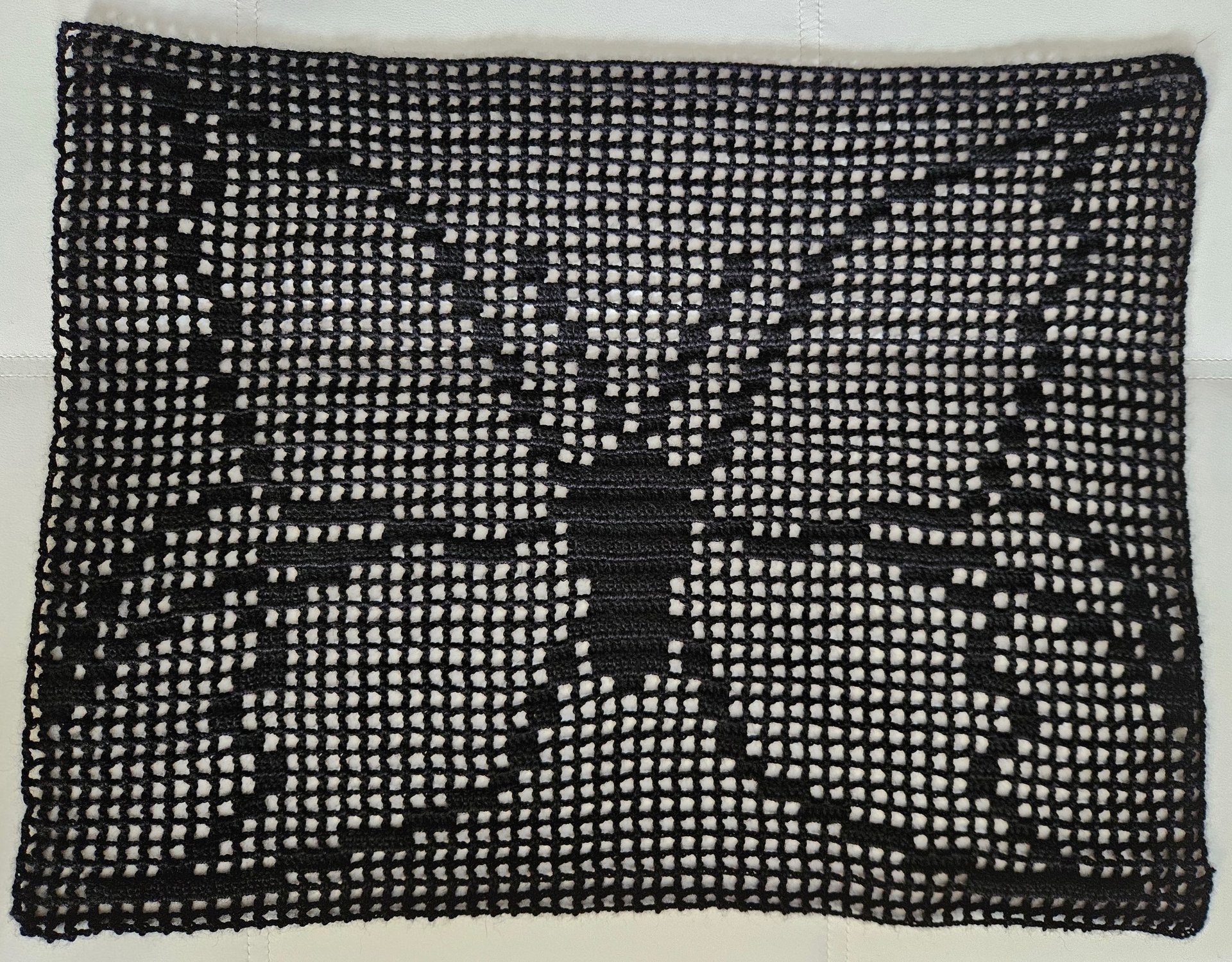 a filet crochet butterfly