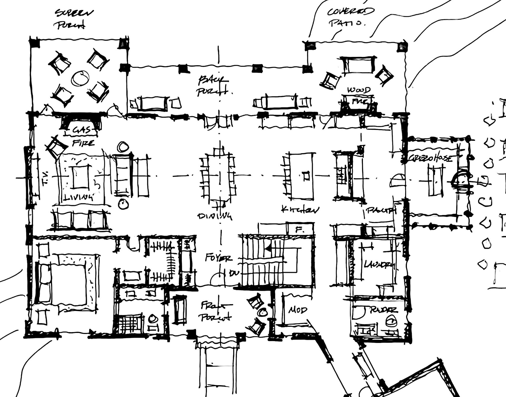 Plan Sketch - Copper Quoin Architecture & Design