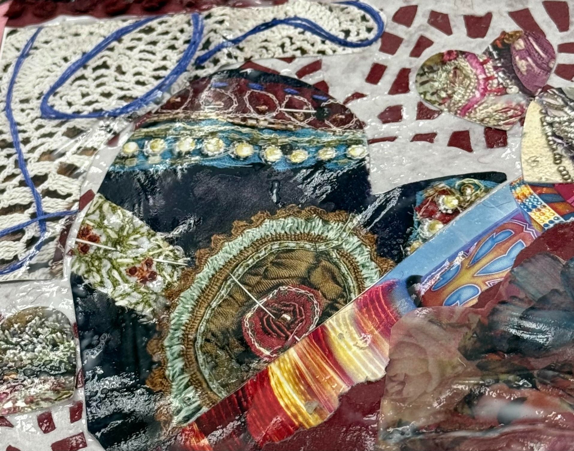 Creative collage of mixed media