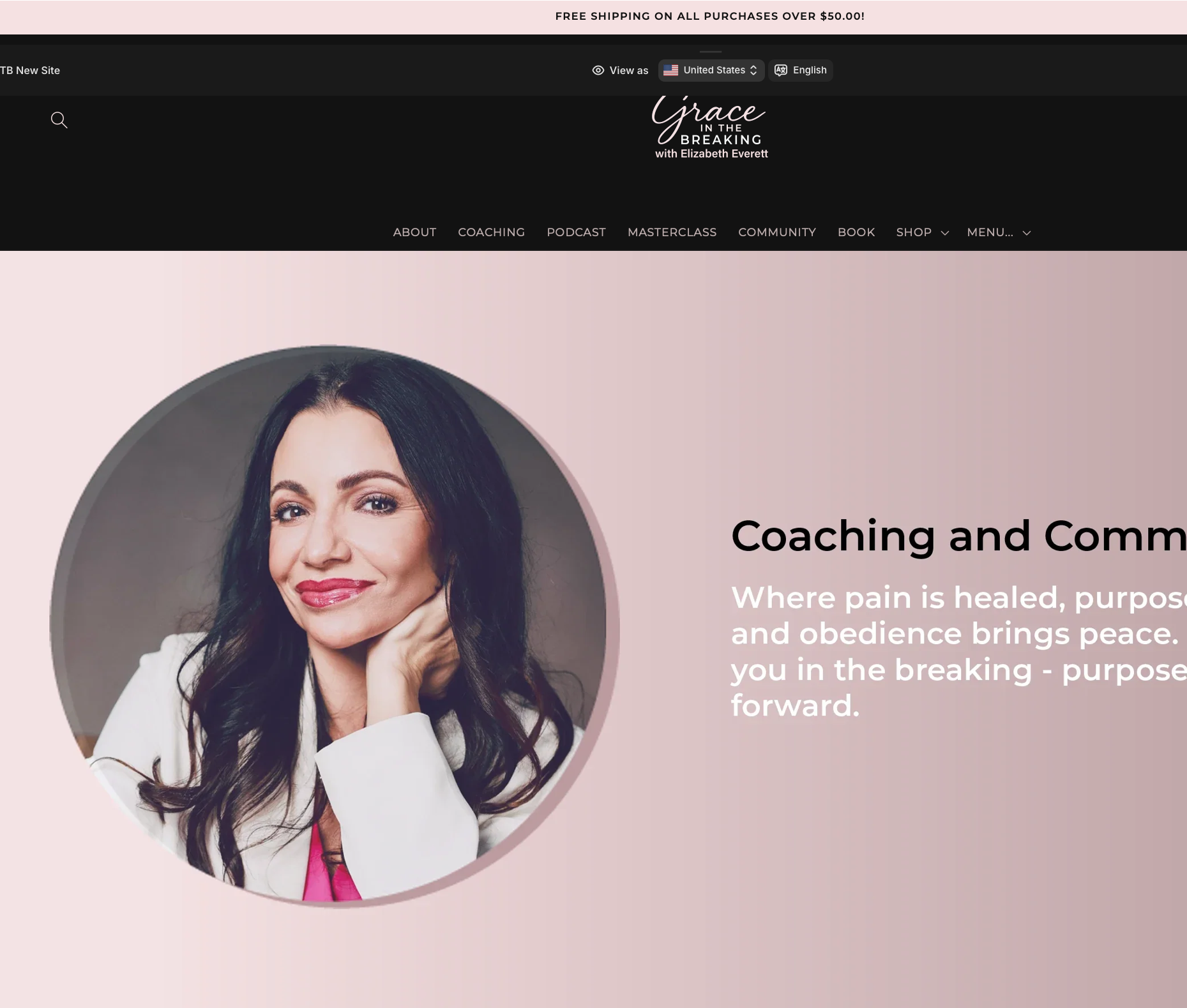 Elizabeth Everett of Grace in the Breaking offers life coaching and community for spiritual healing.