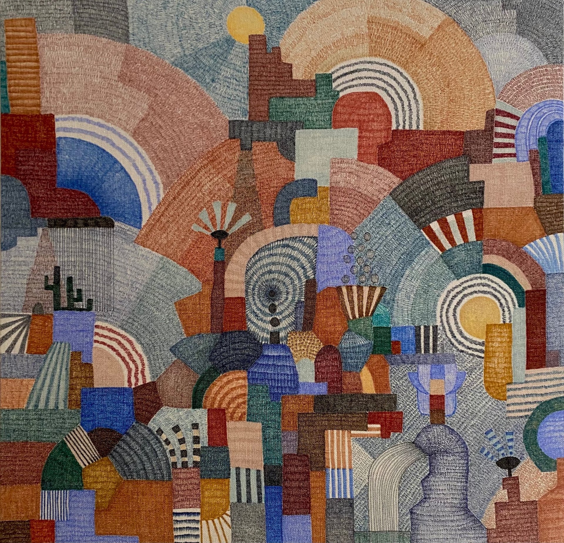 dessin abstrait sur toile grand format