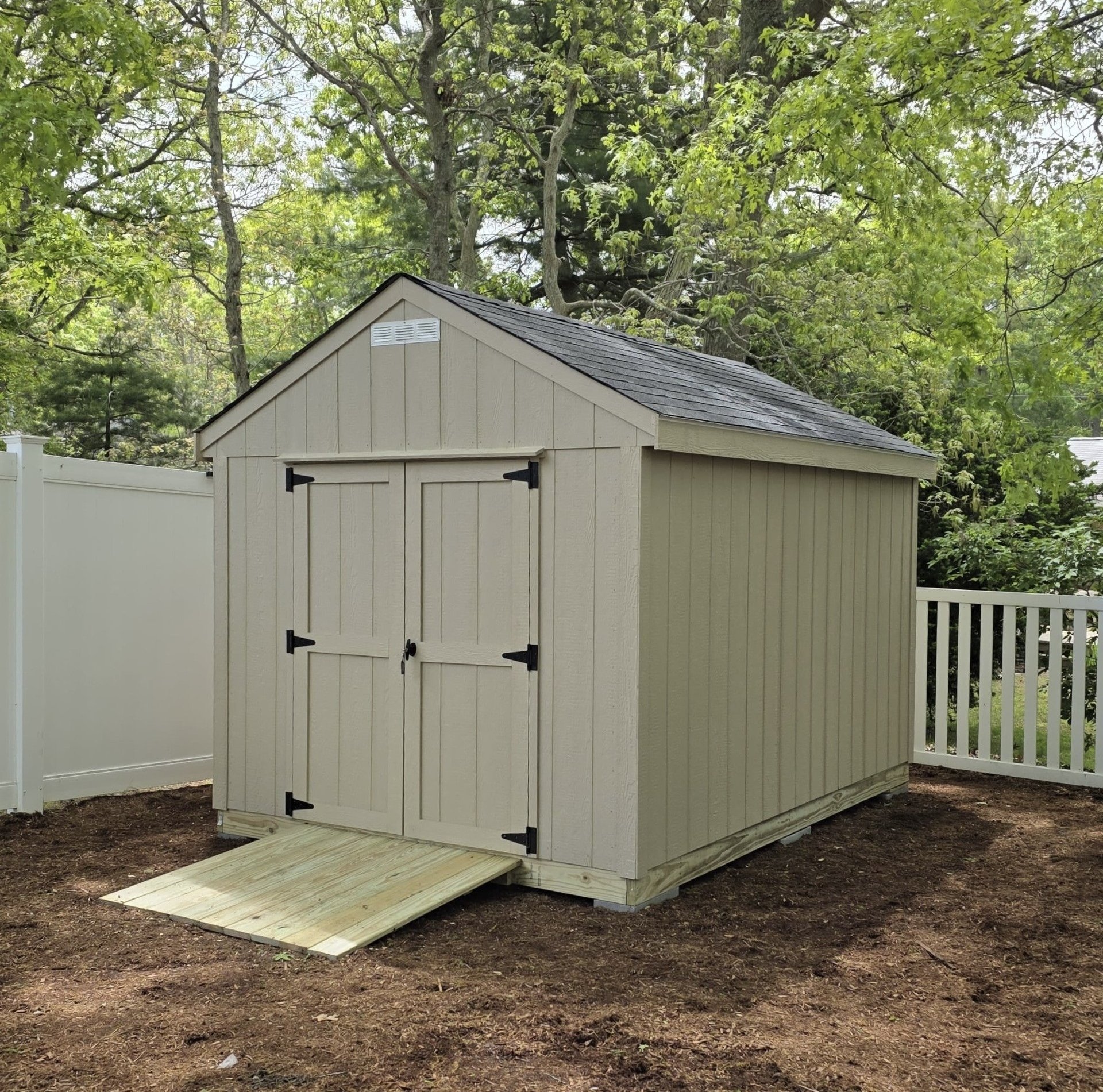 8x12 imperial storage shed on-site built in pembroke, ma