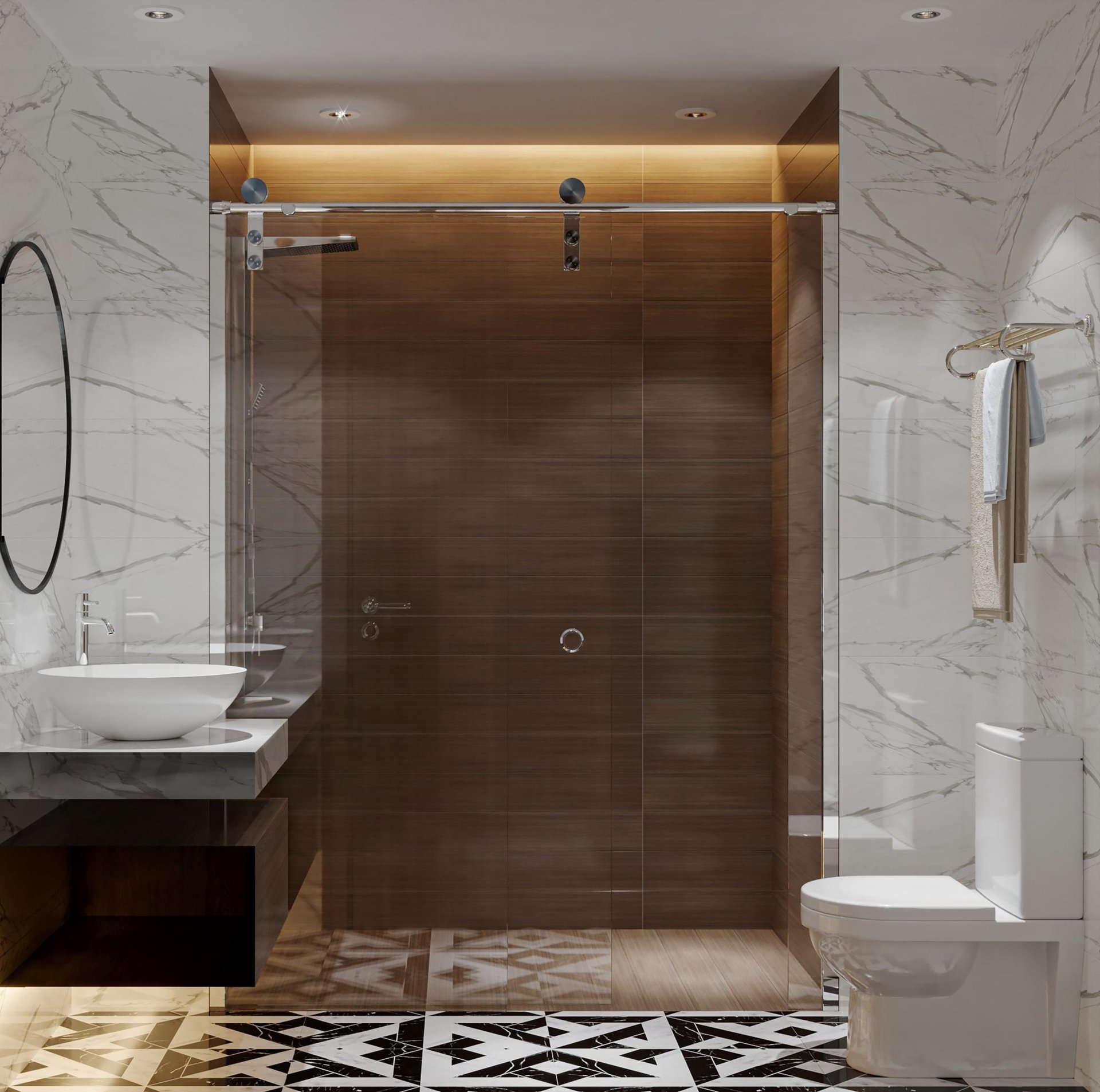 Modern kitchen and bathroom flooring designed for durability and style.