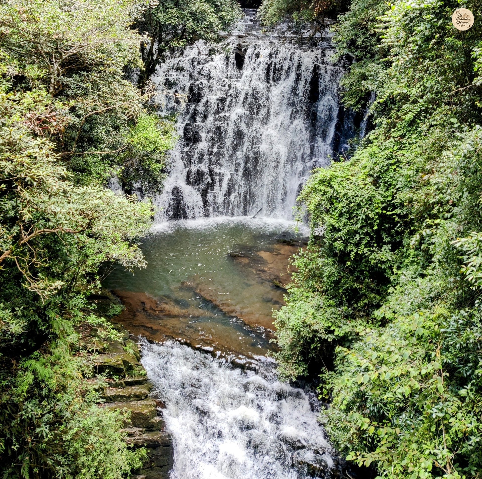 At the first tier of Elephant Falls - Shillong's cascading charm.