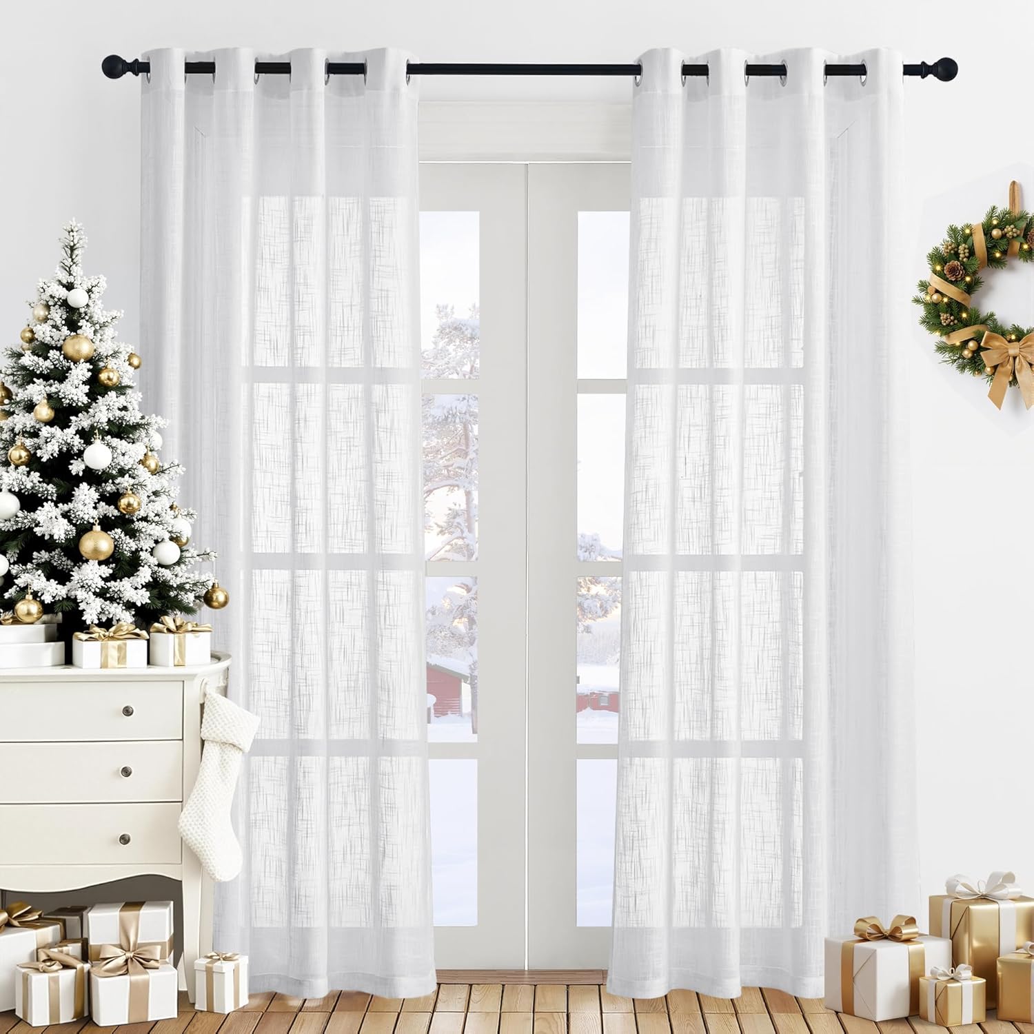White Net Curtains for Windows