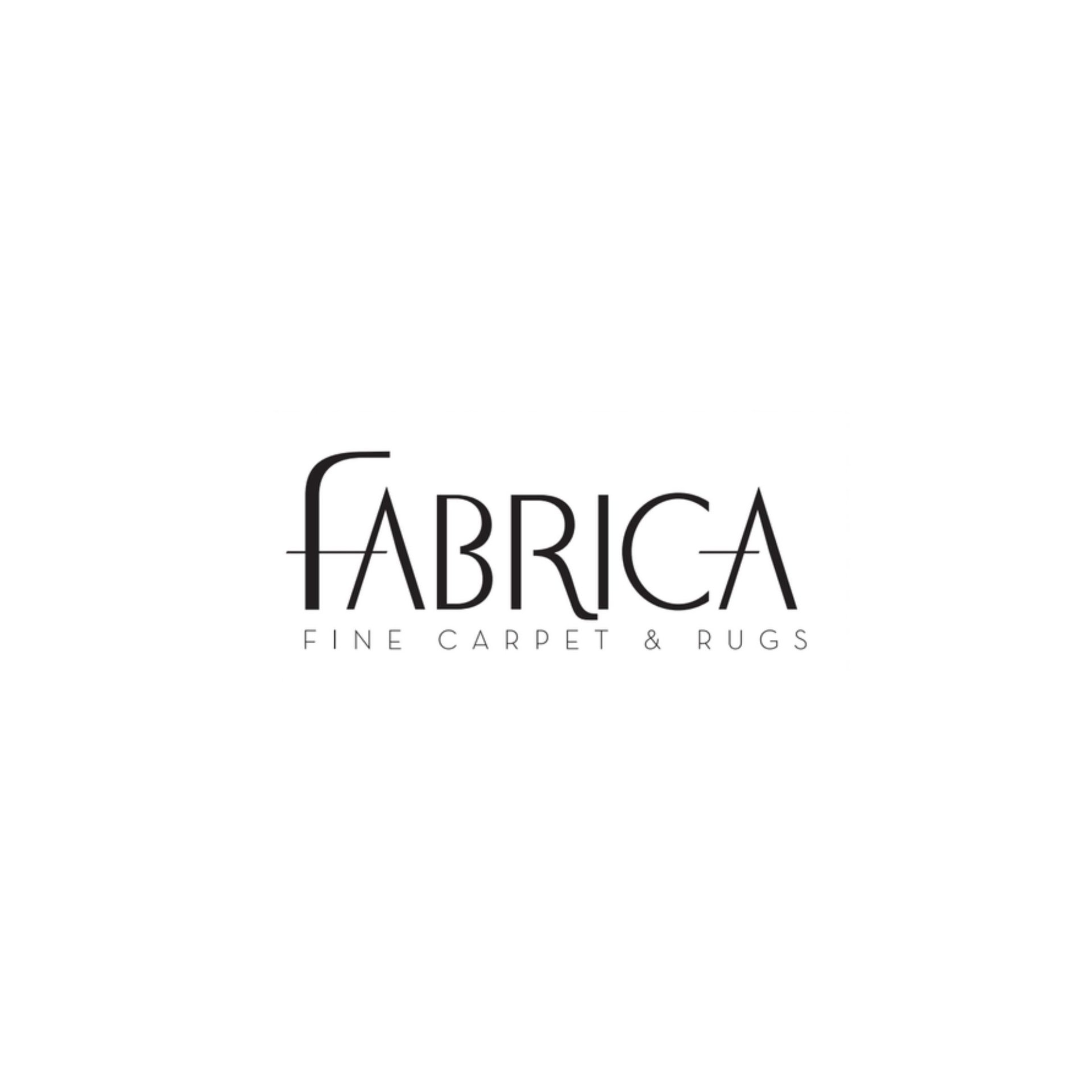 a logo for Fabrica fine carpets & rugs